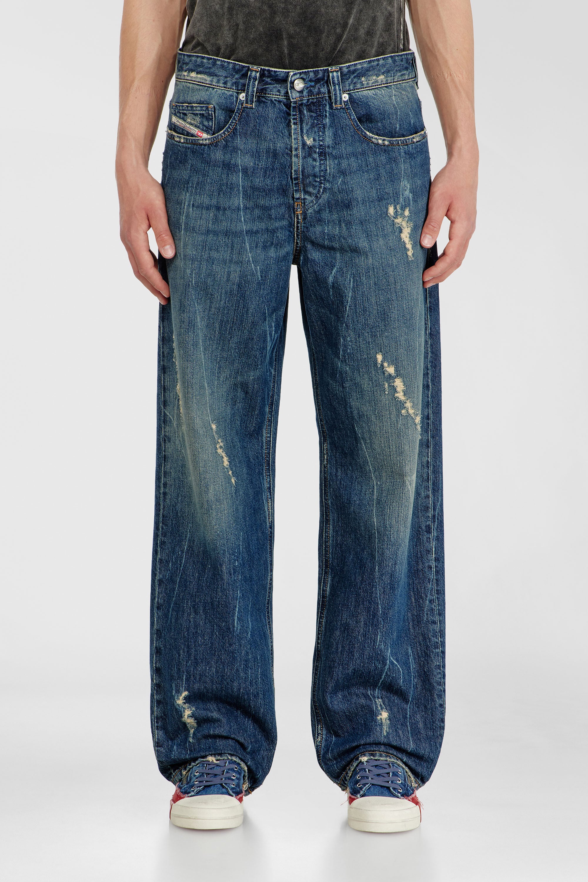 Diesel - Man's Relaxed Jeans 2001 D-Macro 09Q28, Medium blue - 4