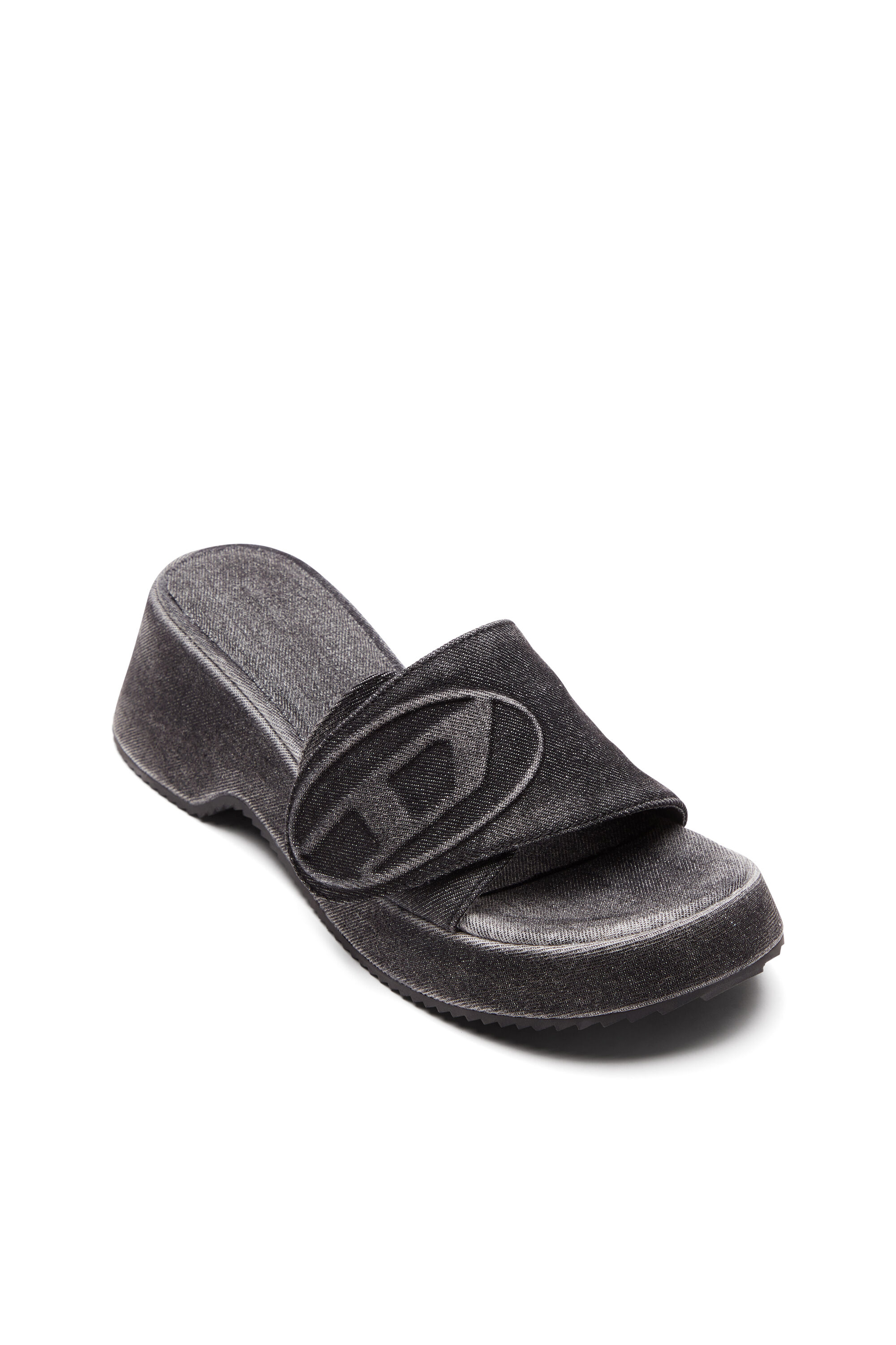 Women's Sa-Oval D-Denim slide sandals with Oval D strap