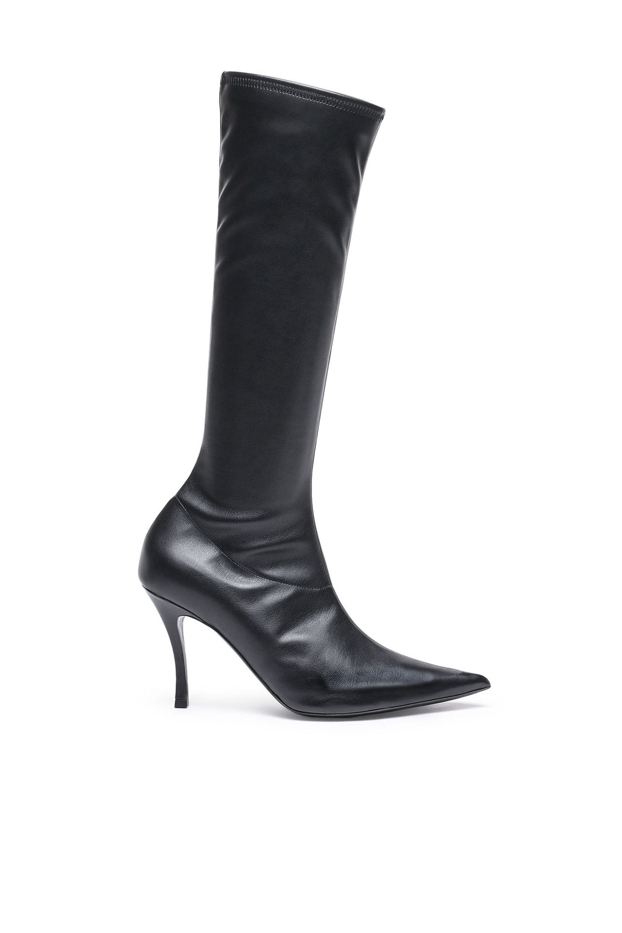 Diesel - D-VENUS KBT, Woman's D-Venus Kbt - Knee-high boots in coated stretch fabric in Black - 1