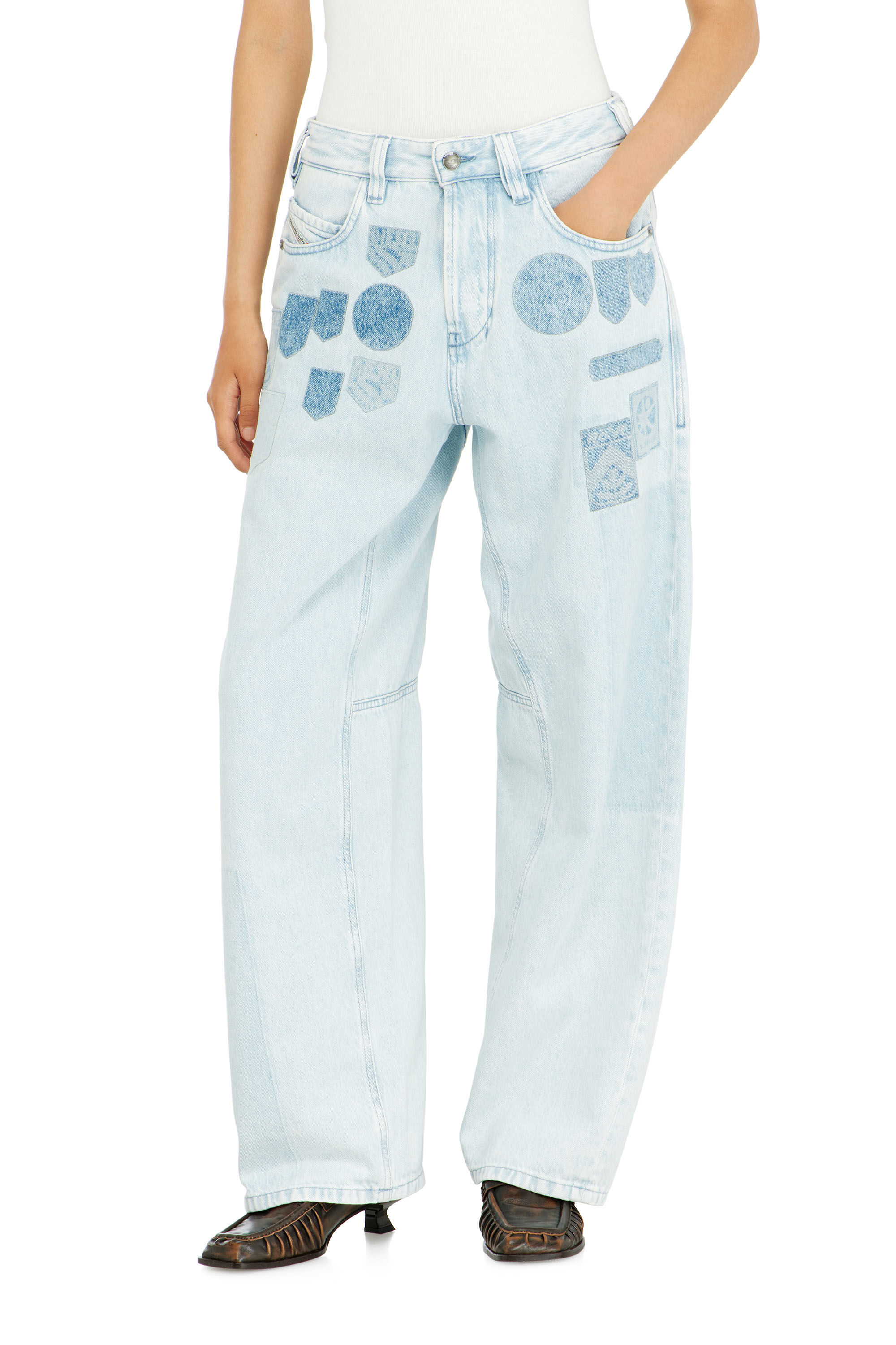 Diesel - Unisex's Relaxed Jeans 1997 D-Enim-M 0IFBQ, Light Blue - 1