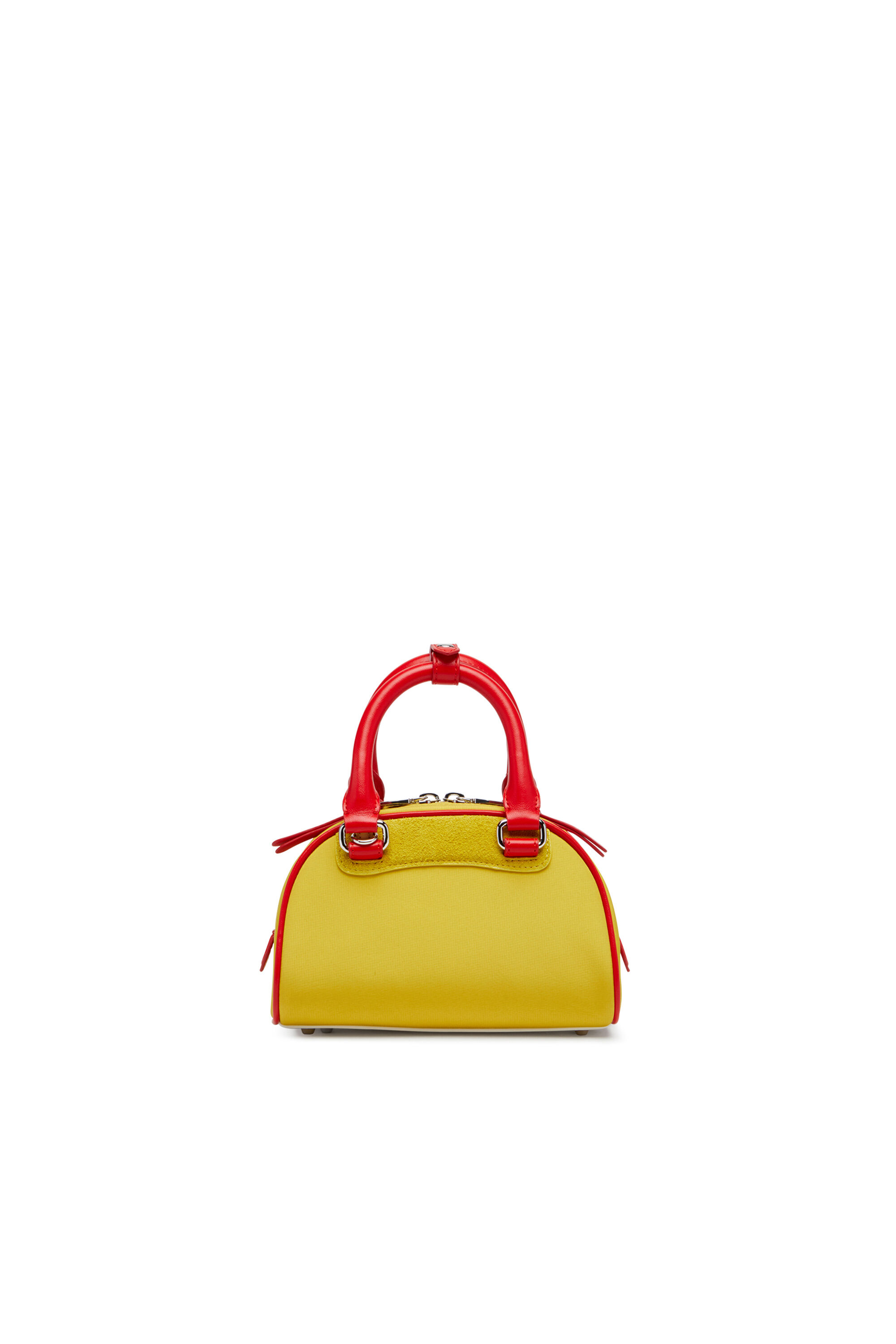 Diesel - 1DR DOME CROSSBODY, Woman's Colour-block mini bowling bag in Yellow - 3