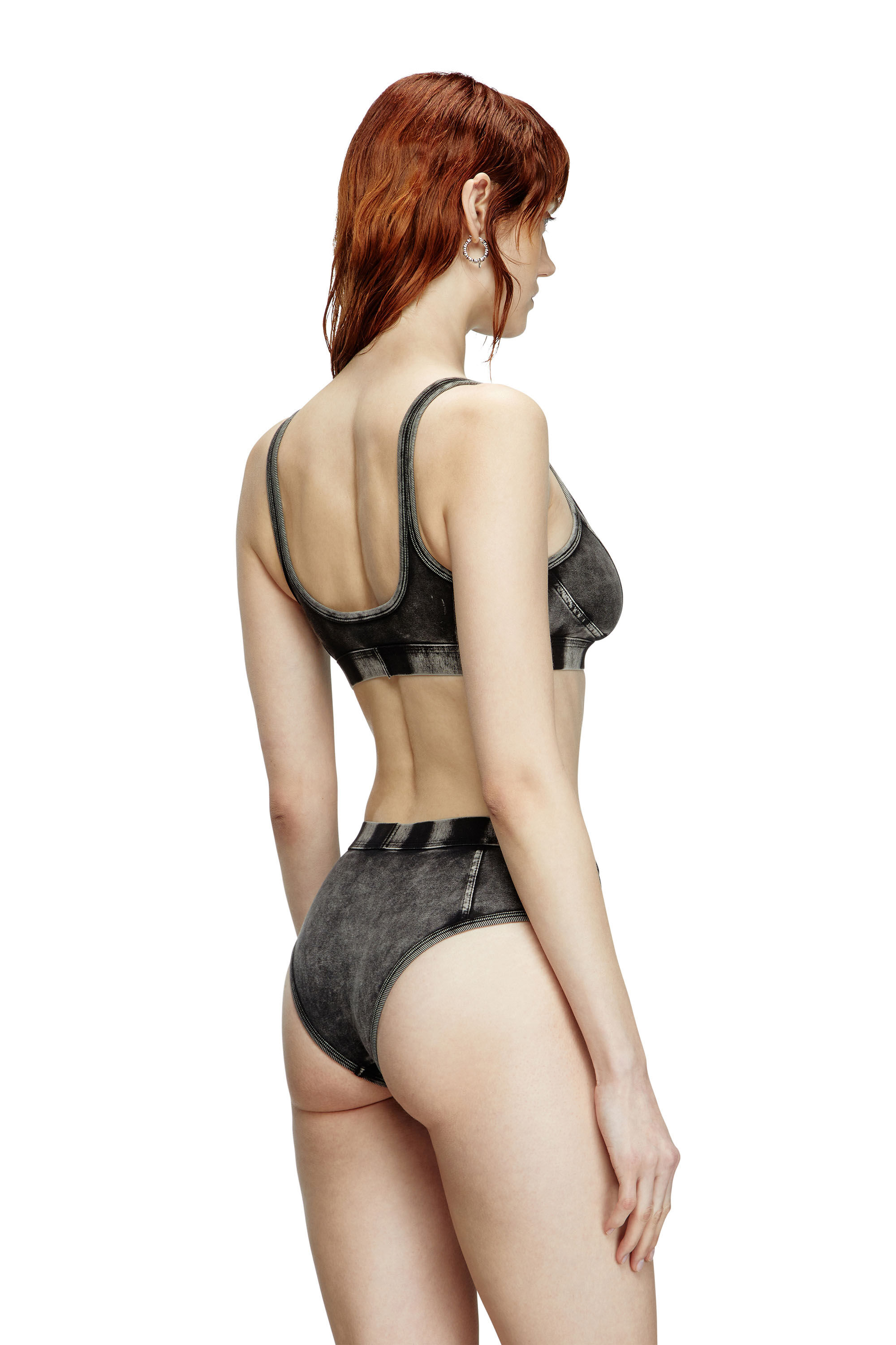 Diesel - HIPSTER-DNM, Woman's Hipster briefs in denim-effect jersey in Black - 4