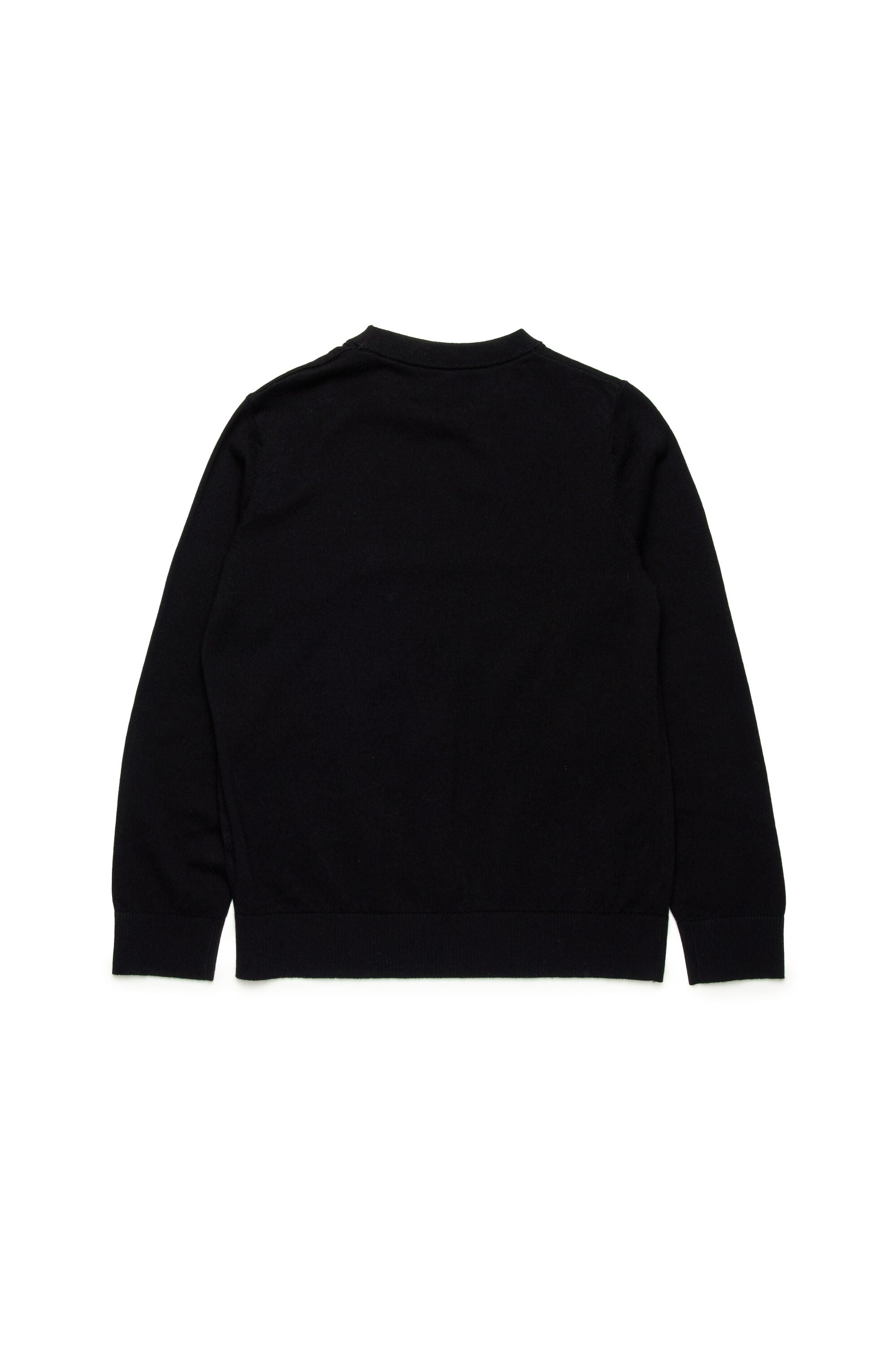 Diesel - KVIERI, Man's Cotton jumper with Oval D embroidery in Black - 2