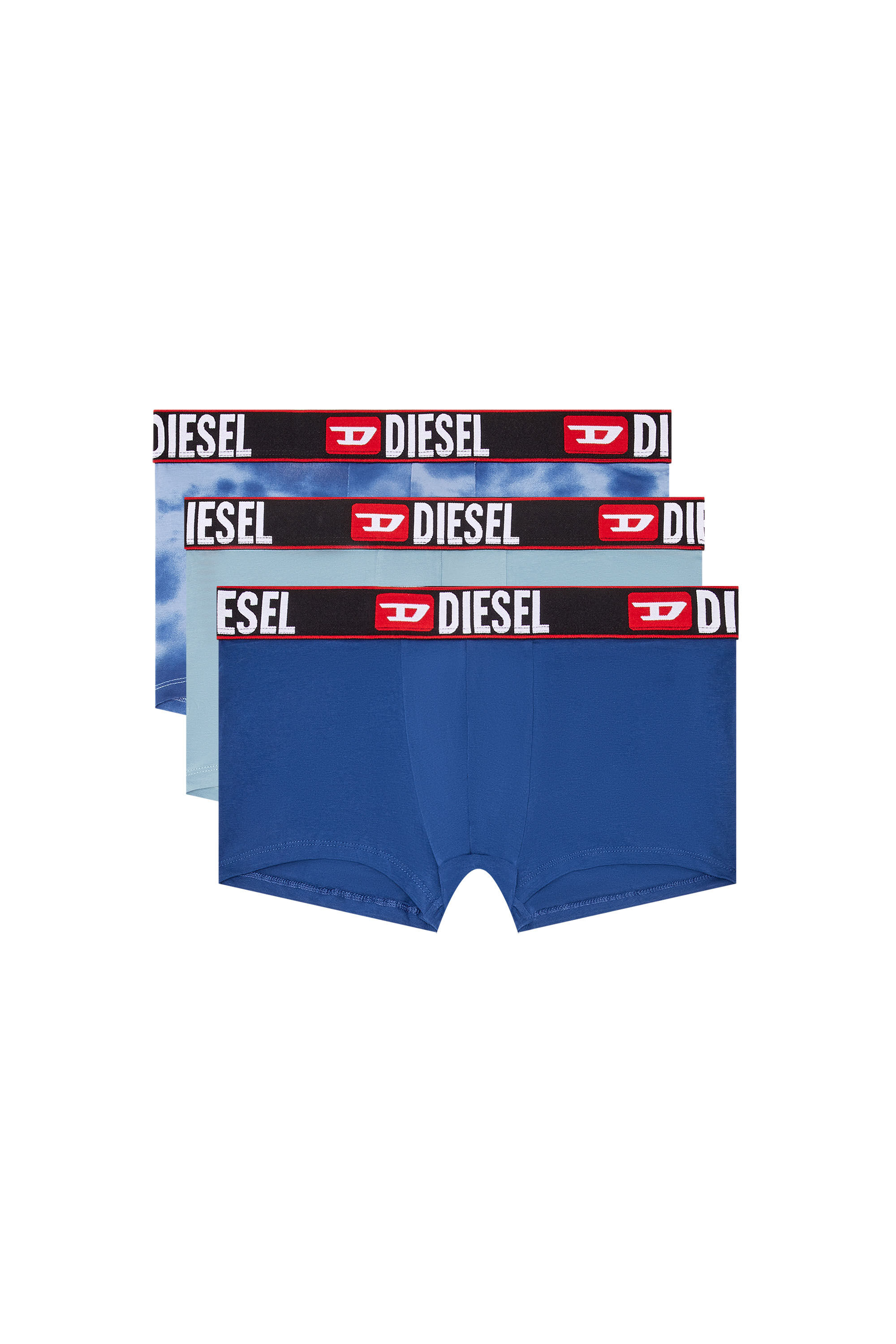 Diesel - UMBX-DAMIENTHREEPACK, Man's 3-pack of boxer briefs with cloudy motif in Blue - 2