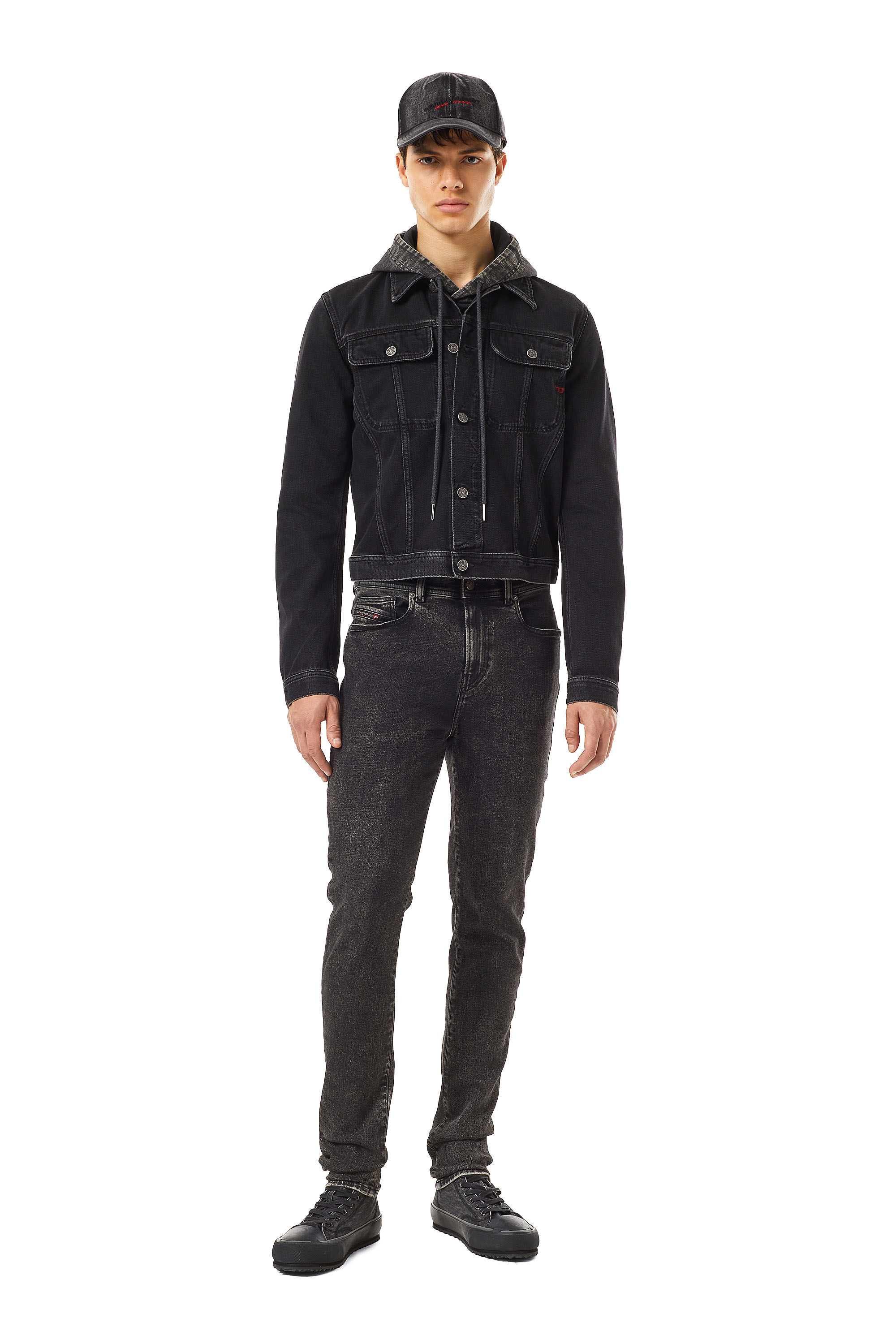Diesel - Skinny Jeans 1983 D-Amny 09C22, Man's Skinny Jeans - 1983 D-Amny in Black/Dark grey - 1