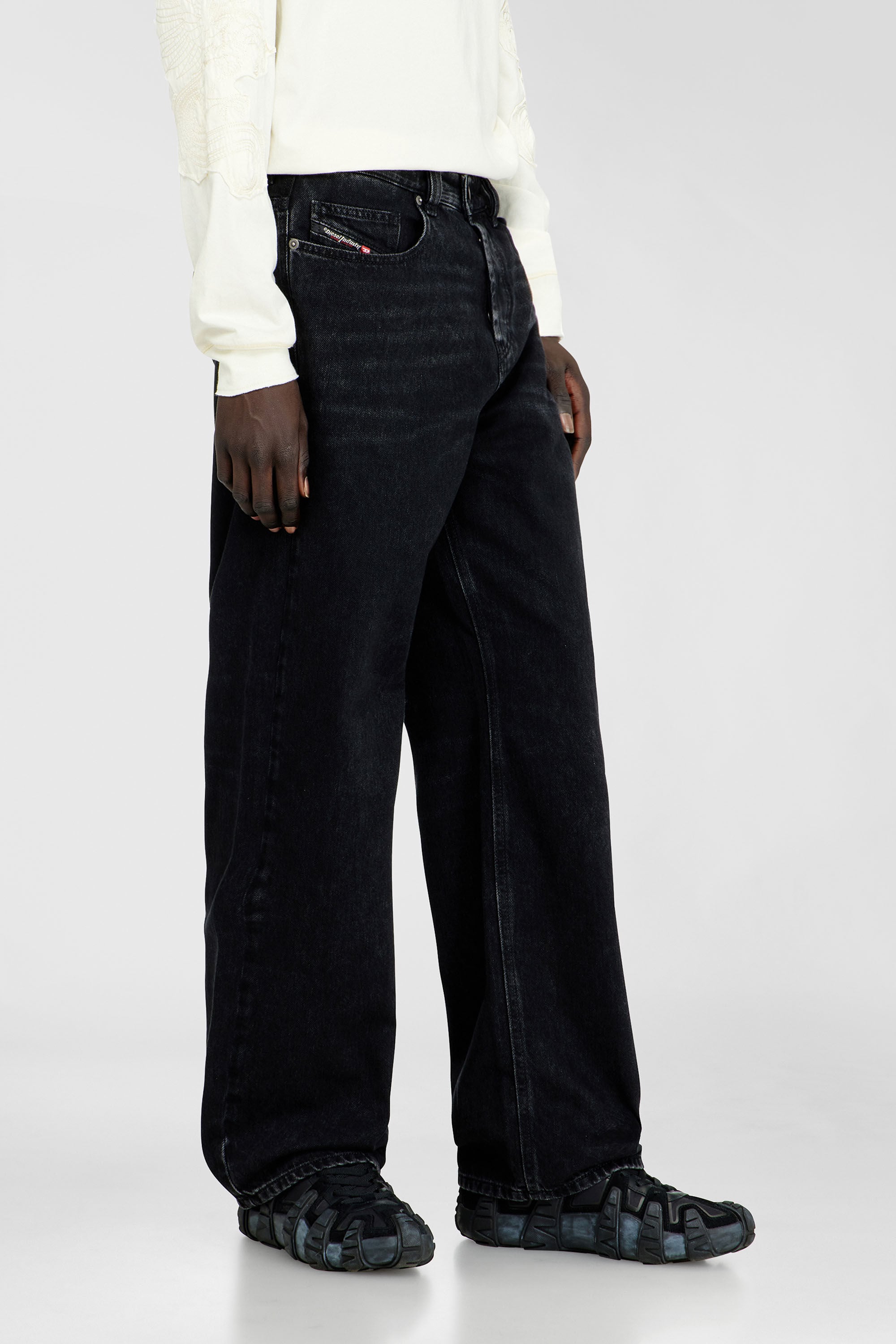Diesel - Man's Relaxed Jeans 2001 D-Macro 09P09, Black/Dark grey - 7