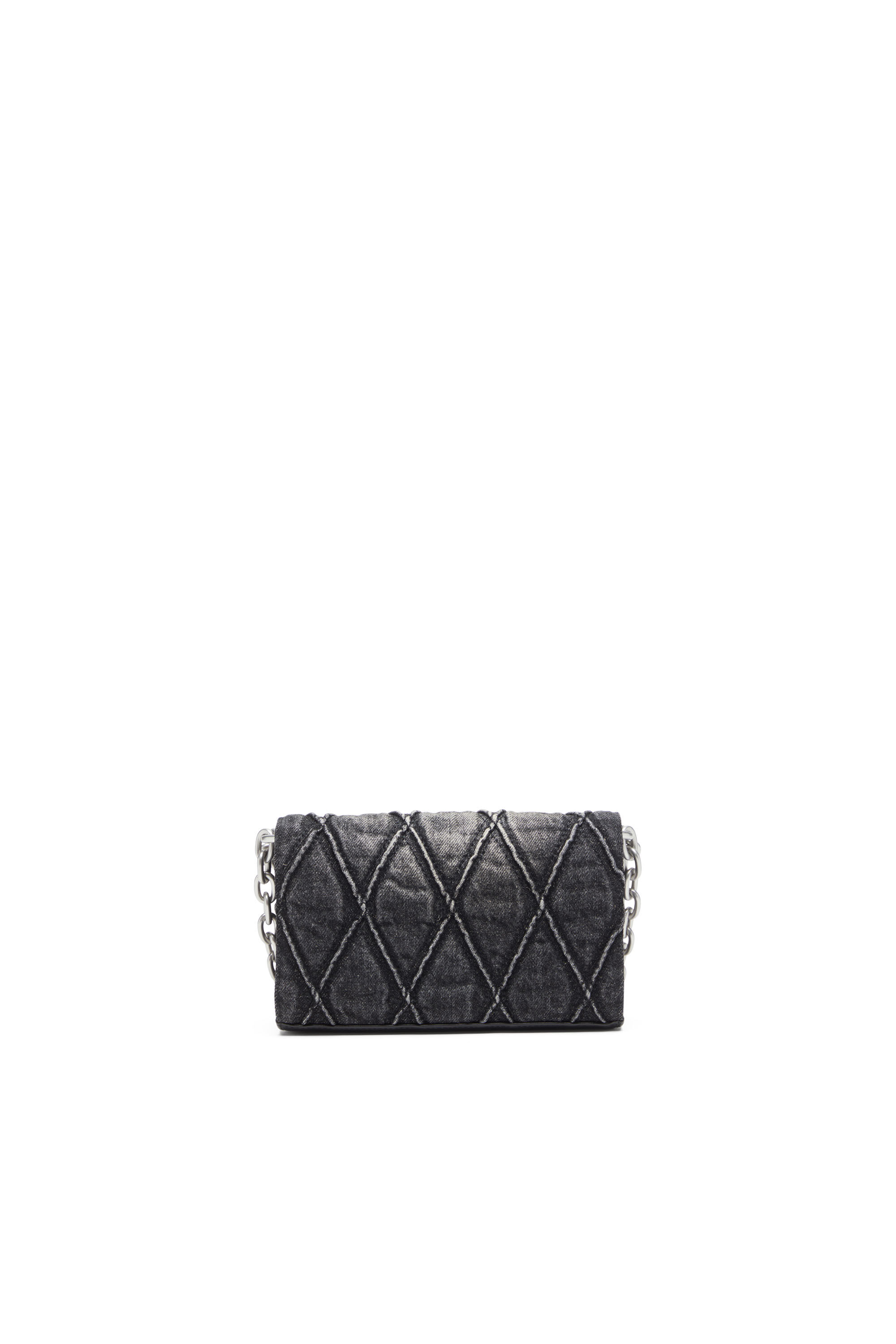 【新品未使用】DIESEL charmD wallet strap CHARM-D WALLET STRAP Wallet purse in argyle quilted denim