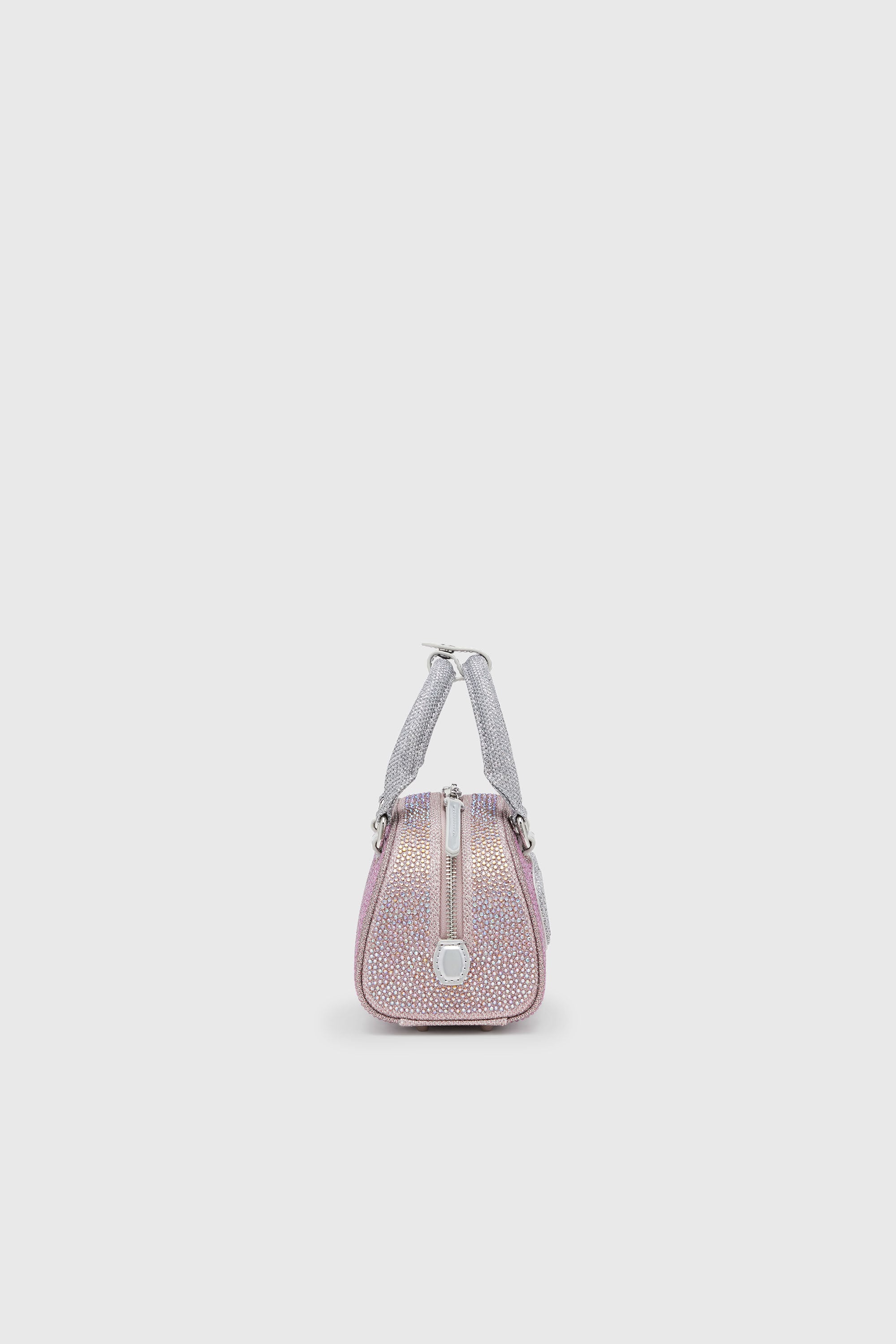 Diesel - 1DR DOME CROSSBODY, Woman's 1DR Dome - Small bowling bag in crystal Lurex in Pink - 4