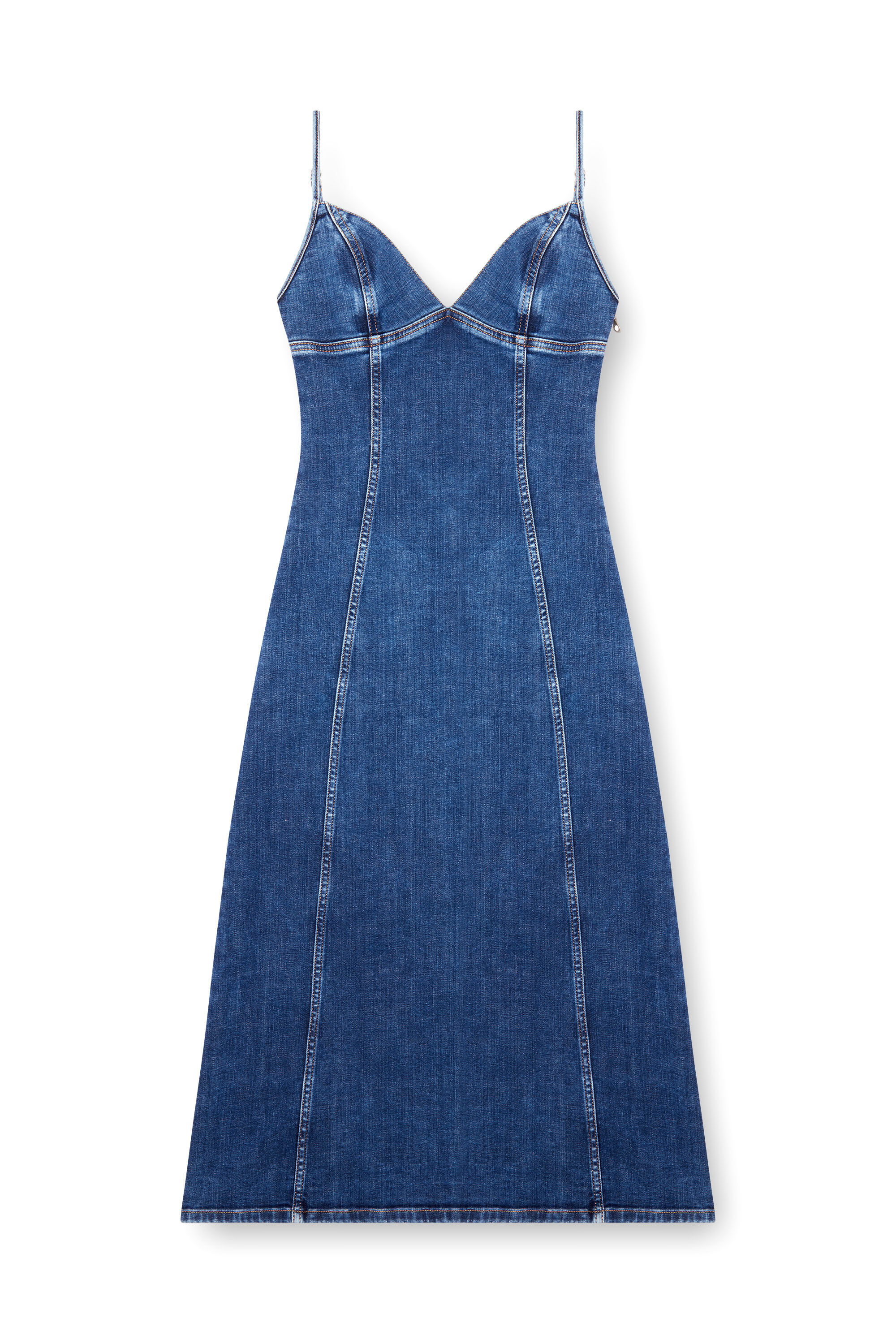 Strappy denim dress deals