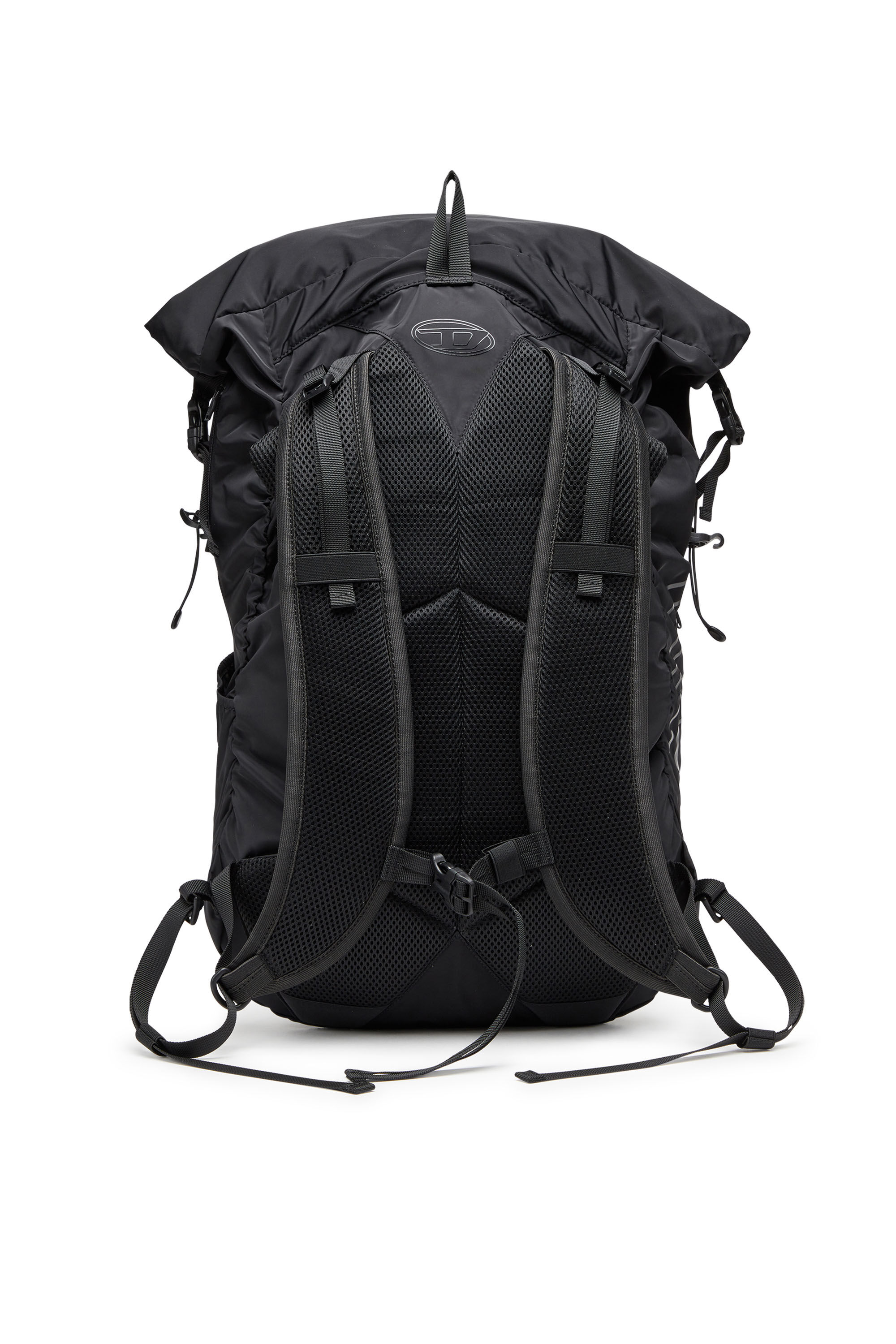 Men's Drape-Nylon roll-top backpack | Black | Diesel