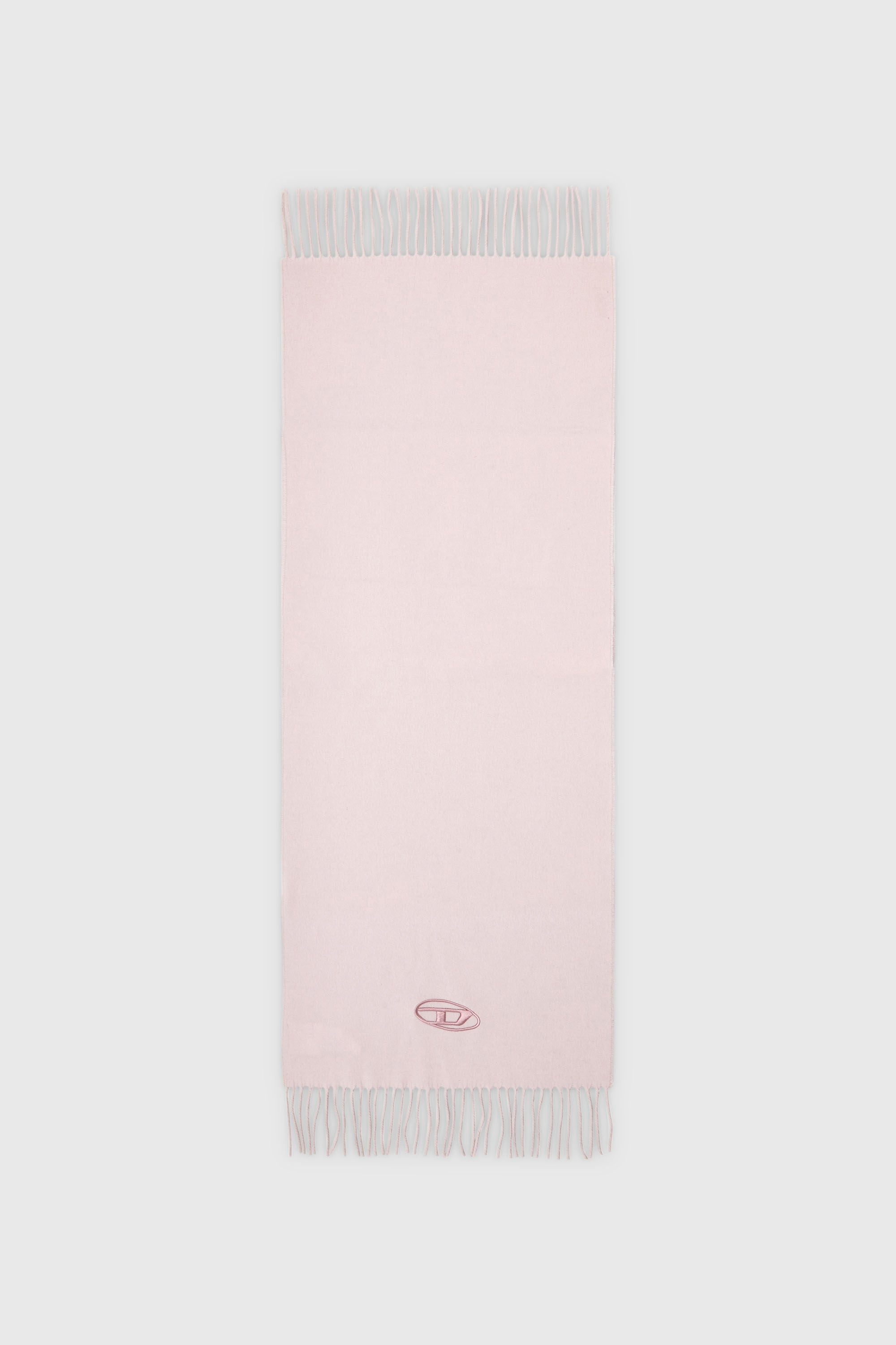 Diesel - S-IMON-D-LONG, Unisex's Wool-blend scarf with fringed edges in Pink - 2