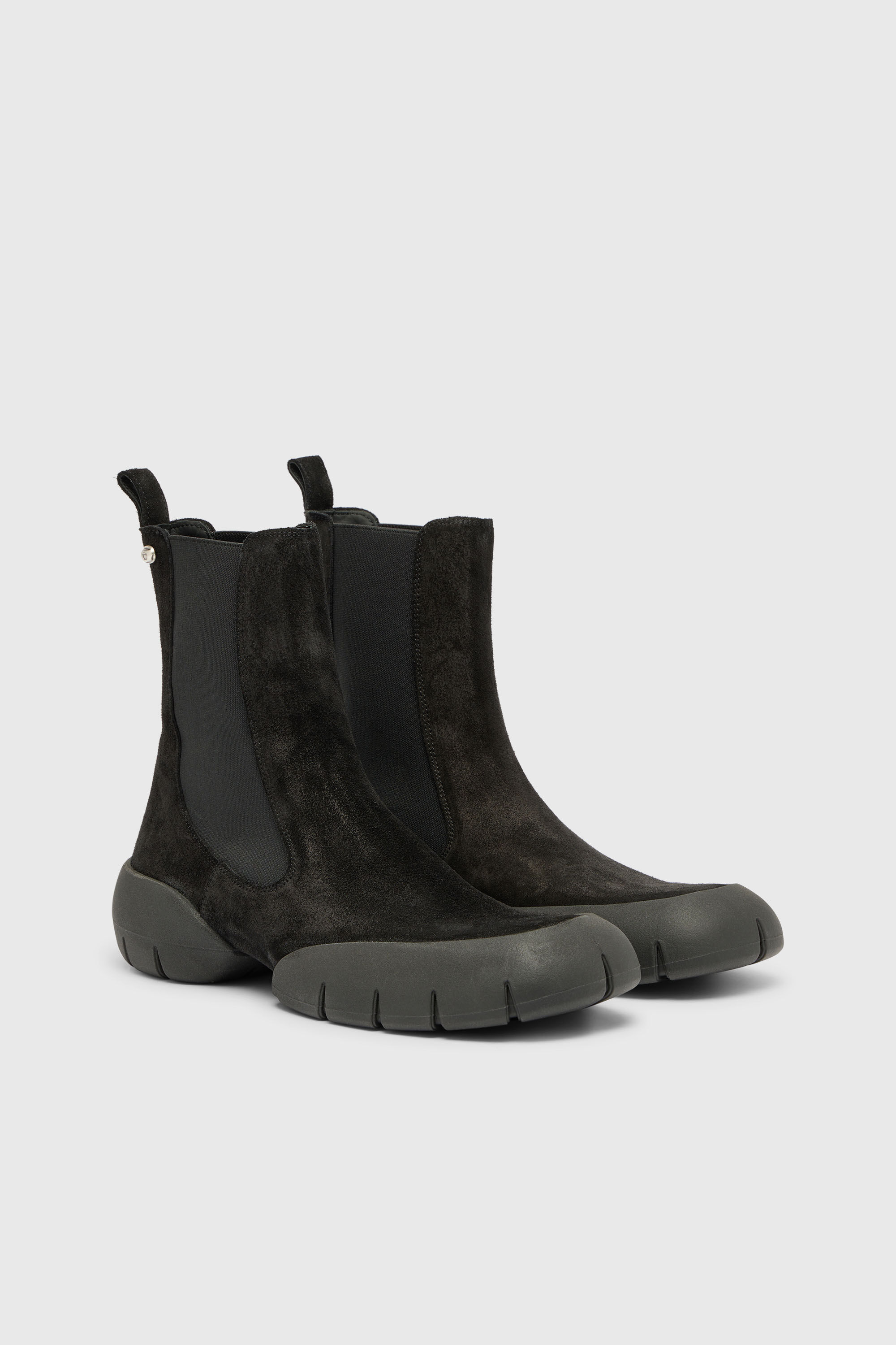 Diesel - D-MATHIEU CH, Man's D-Mathieu - Suede boots with rubber outsole in Black - 2