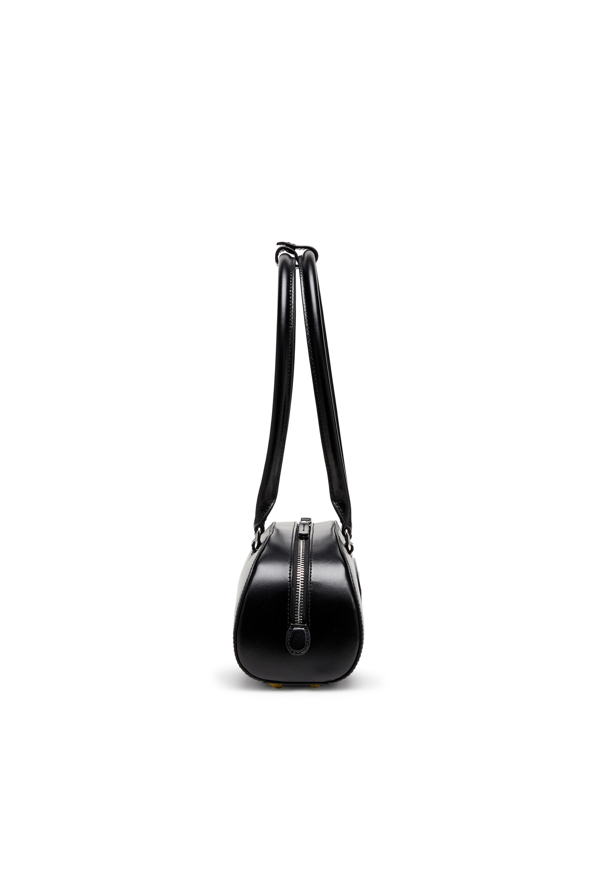 Diesel - 1DR DOME SHOULDER EW, Woman's 1DR Dome - Elongated bowling bag in leather in Black - 4