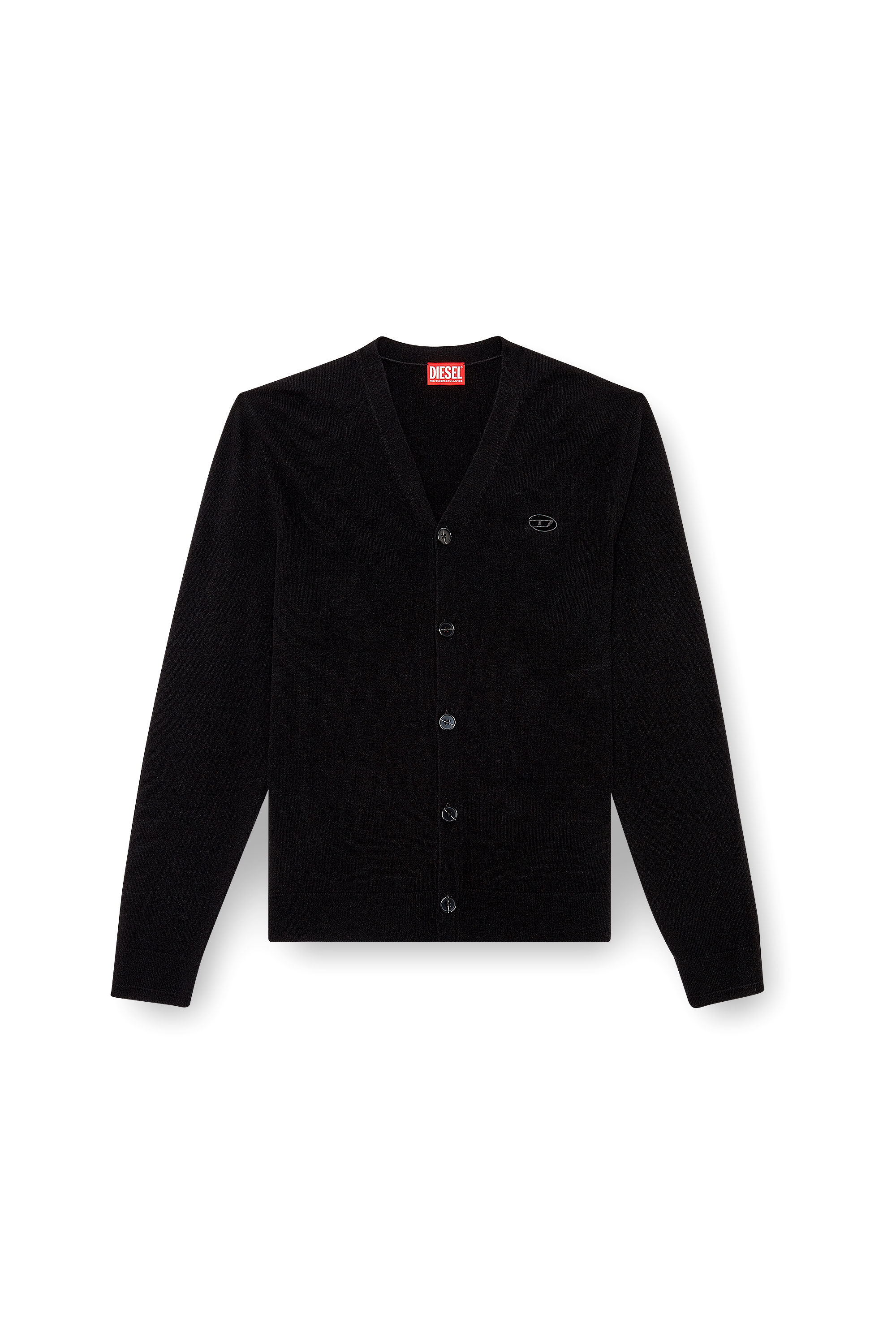Diesel - K-ZANNIS, Man's Wool and cashmere cardigan in Black - 2
