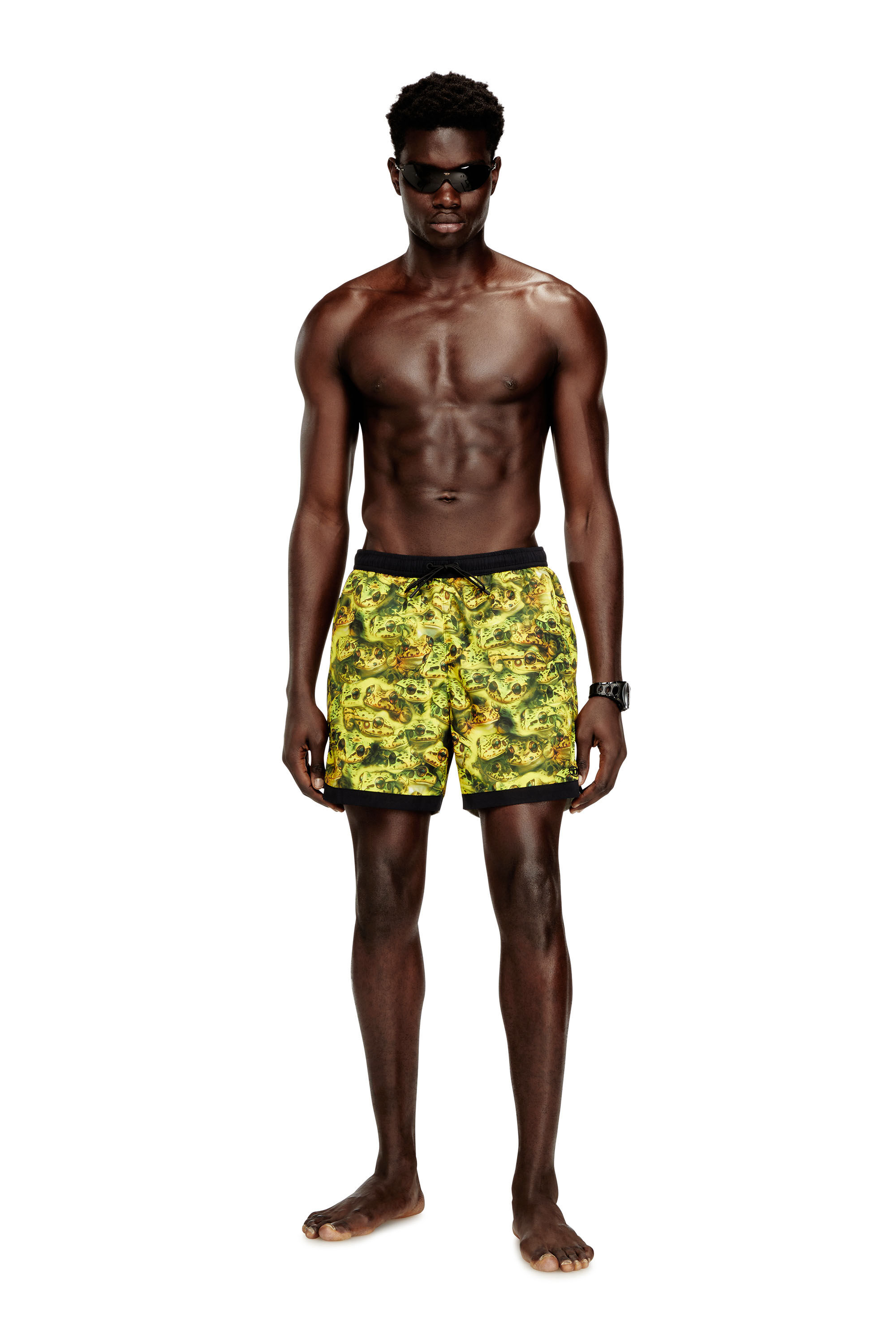 Diesel - SOCCER-41-D-POP-C, Man's Boxer-style swimsuit with all-over print in null - 2