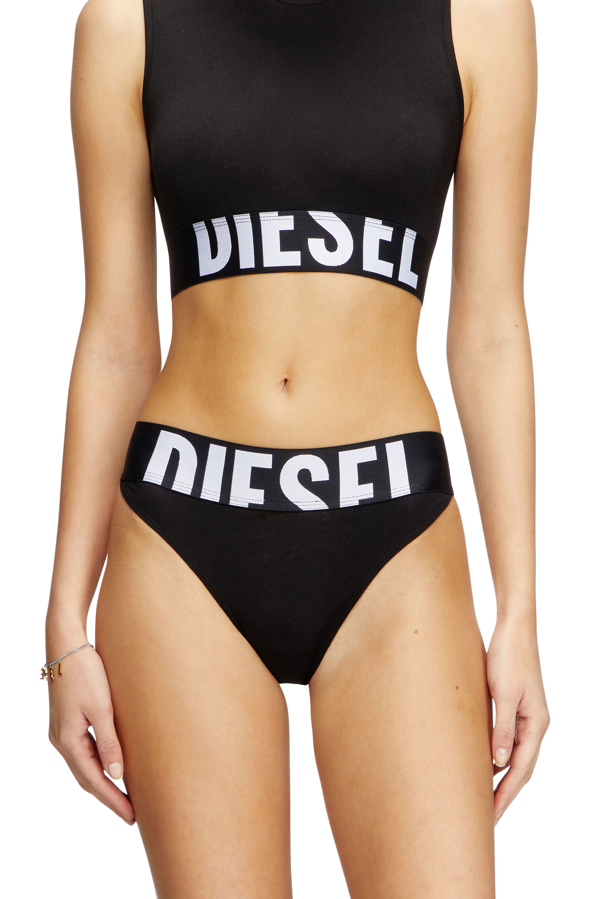 Diesel - LOLA-D-POP-3PACK, Woman's Three-pack briefs with cut-off logo in Black - 3