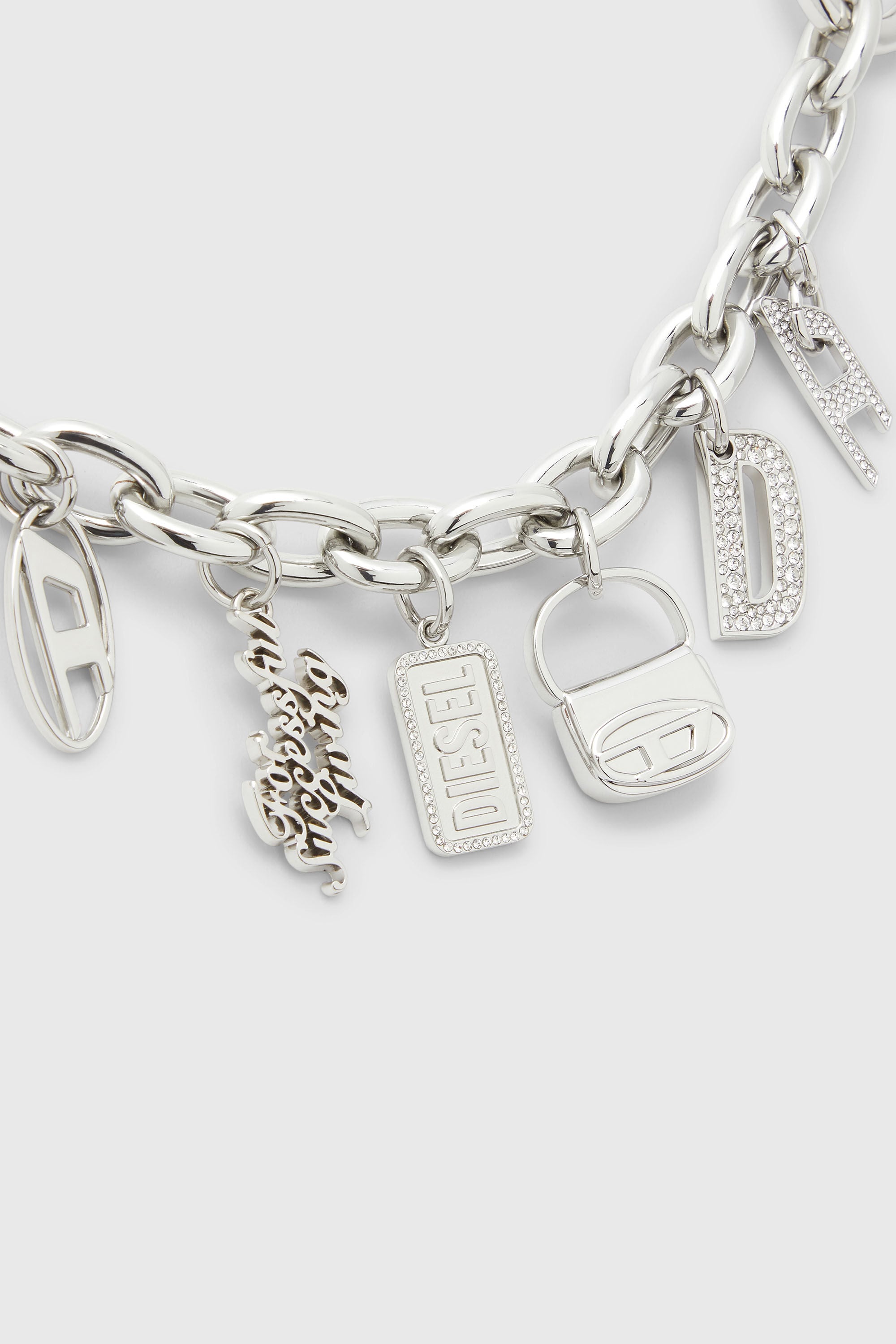 Diesel - CHAIN-D S, Woman's Charm detachable chain in Silver - 2