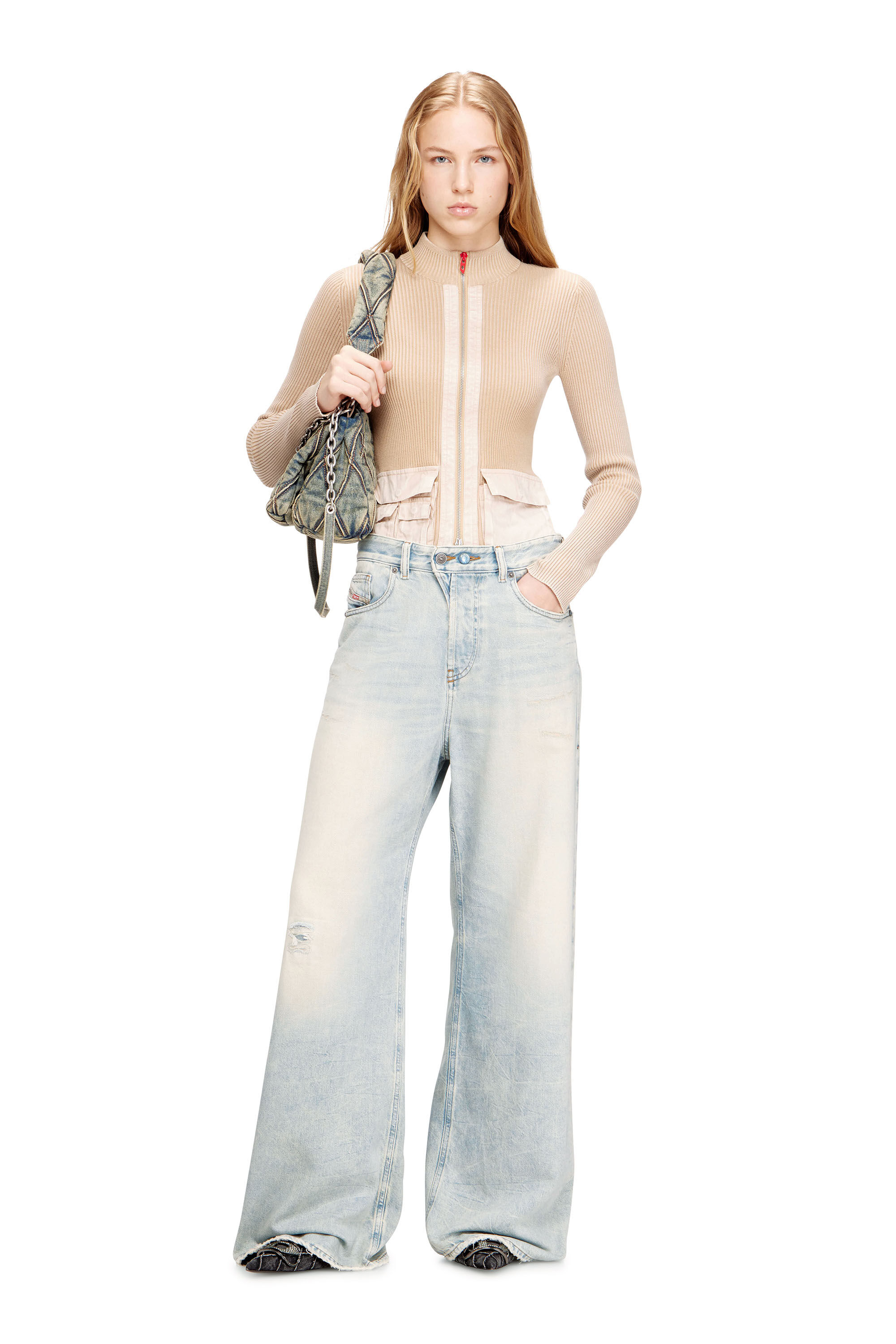 Diesel - Woman's Relaxed Jeans 1996 D-Sire 09N22, Light Blue - 1