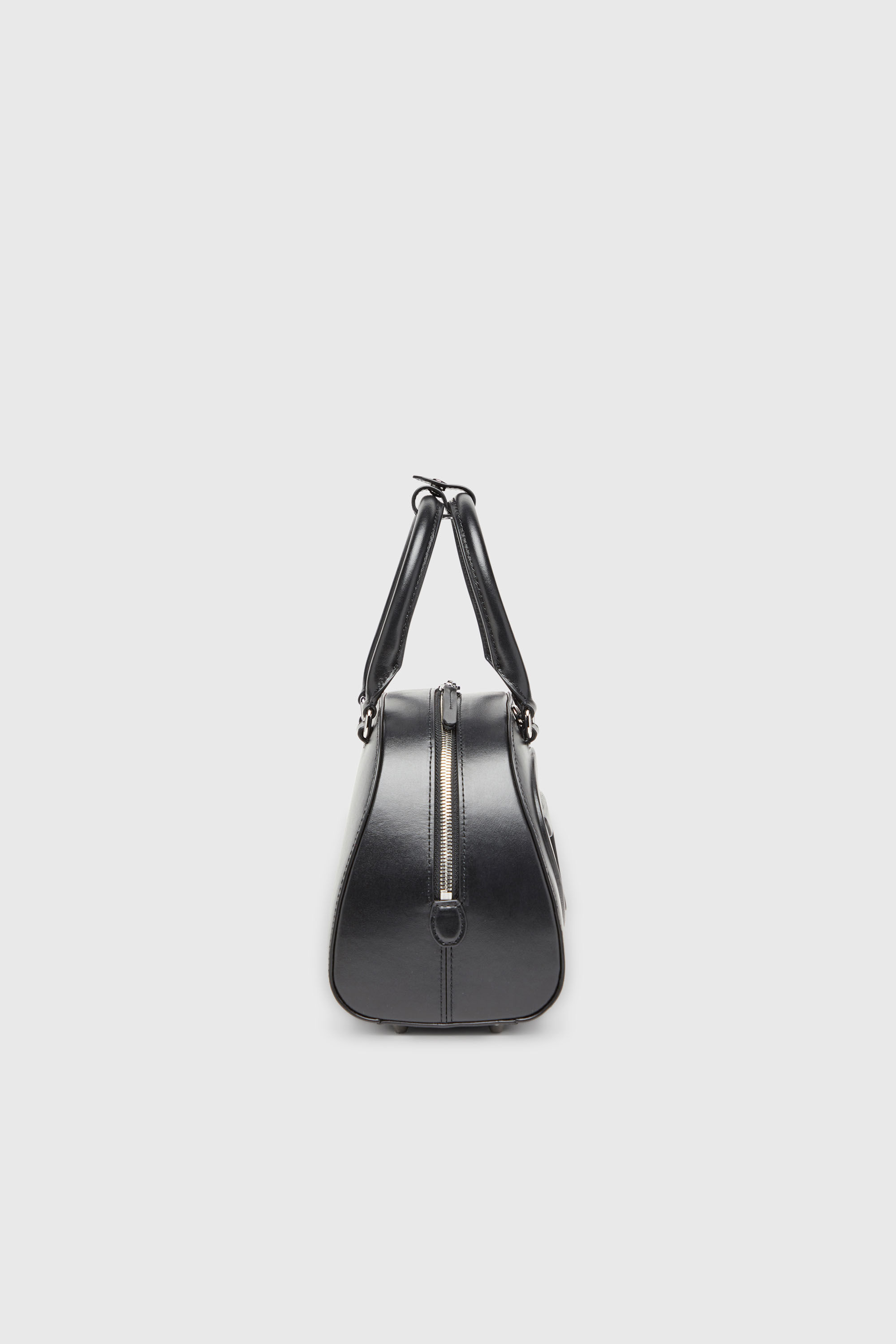 Diesel - 1DR DOME TOP HANDLE, Woman's 1DR Dome-Leather bowling bag in Black - 4