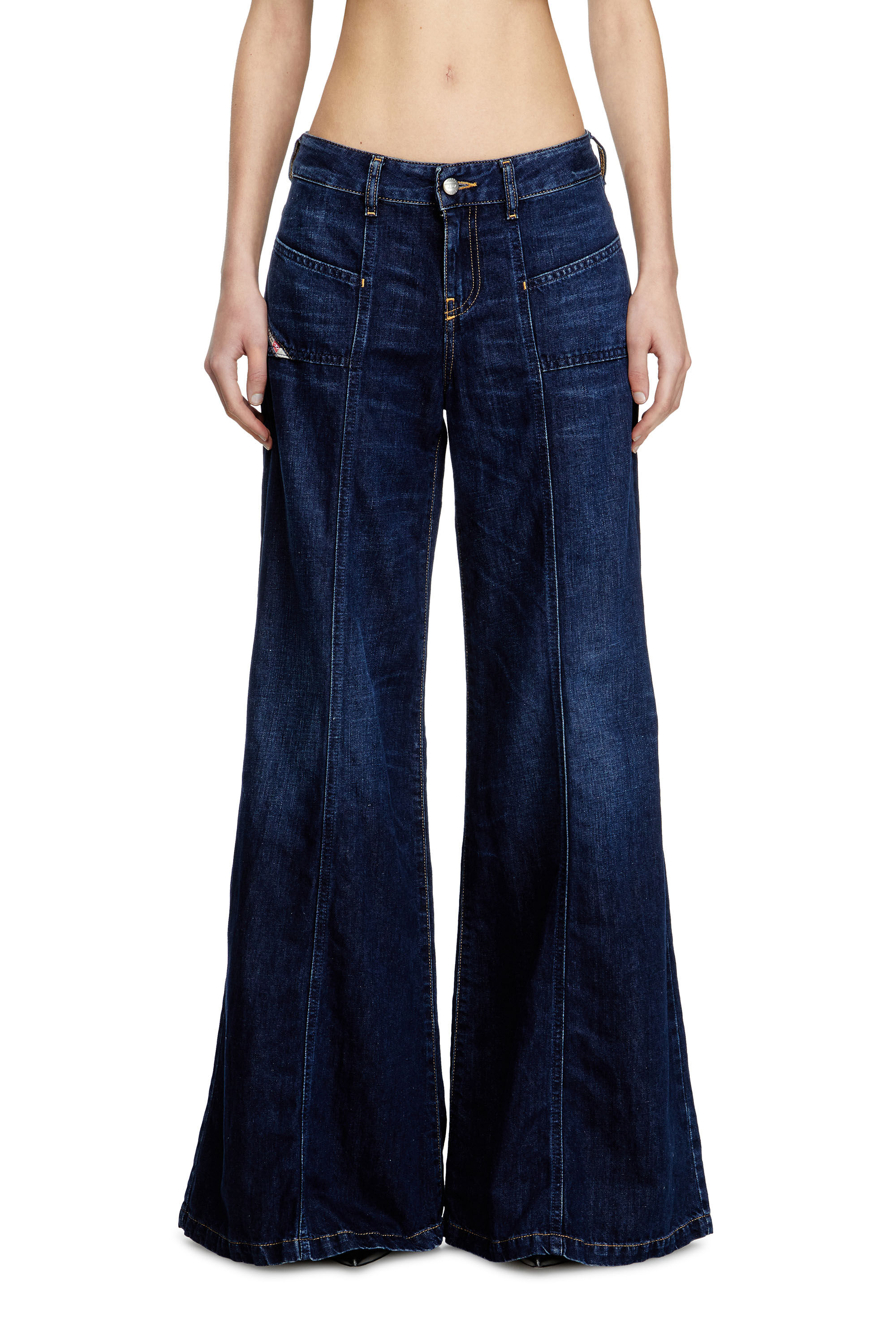 パンツ archive Lolita jeans black flare denim Women's Flare Jeans | Dark Blue | Diesel D-Akii
