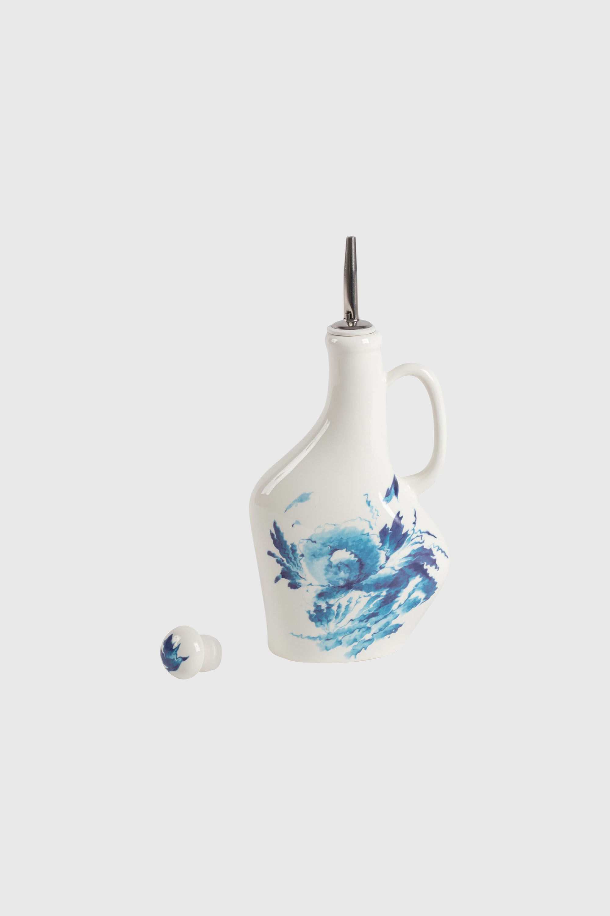Diesel - 11286 PORCELAIN BOTTLE FOR SEASONING "CL, Unisex's Porcelain bottle for seasoning in White/Blue - 2