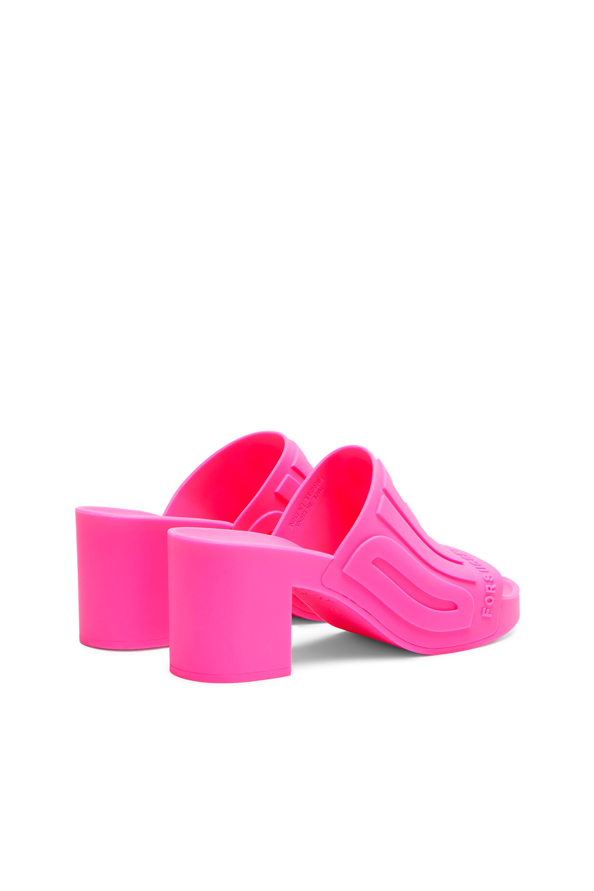 SA PAMELA H Woman Heeled neon rubber pool slides Diesel