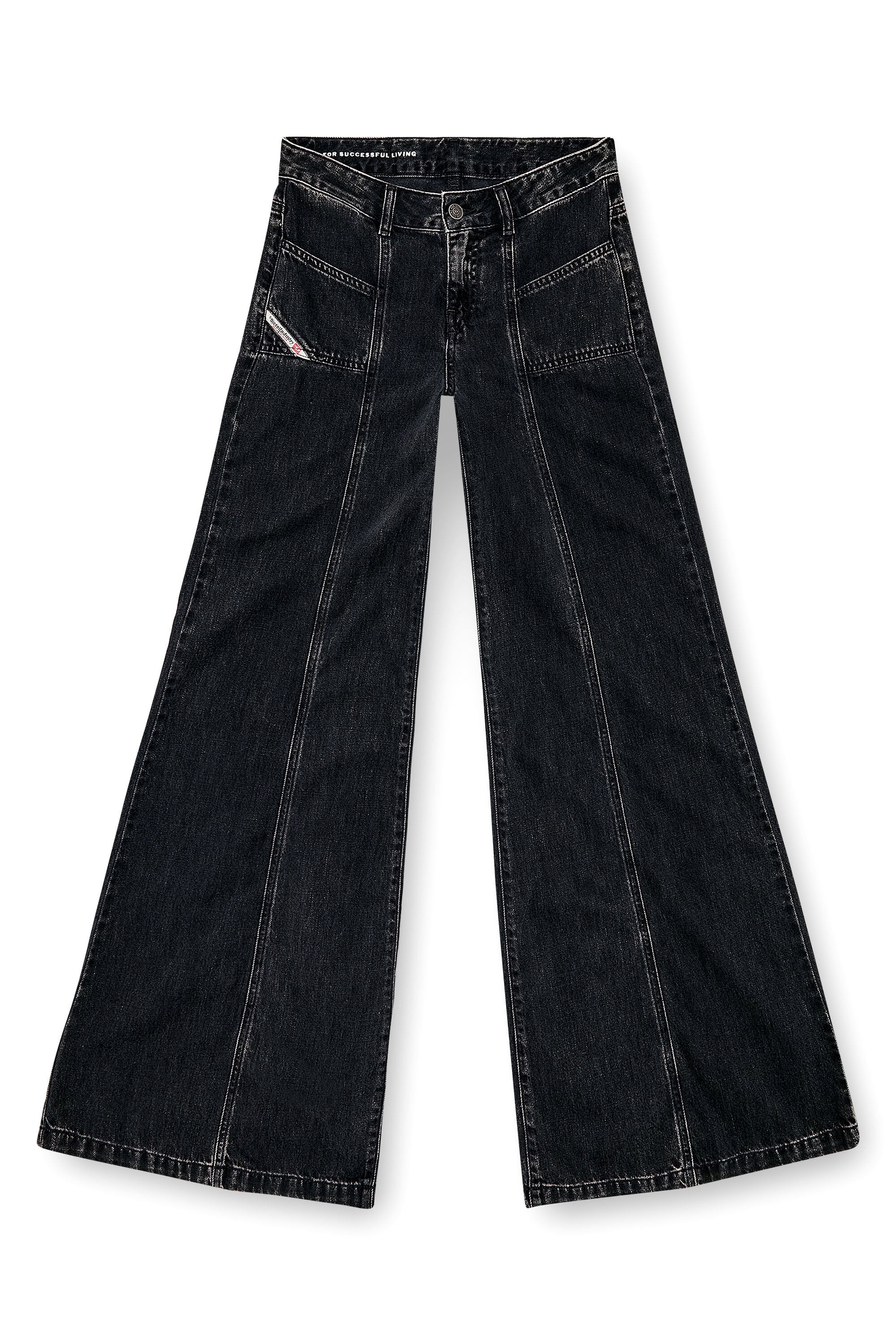 Diesel - Woman's Flare Jeans D-Akii 068HN, Black/Dark grey - 6