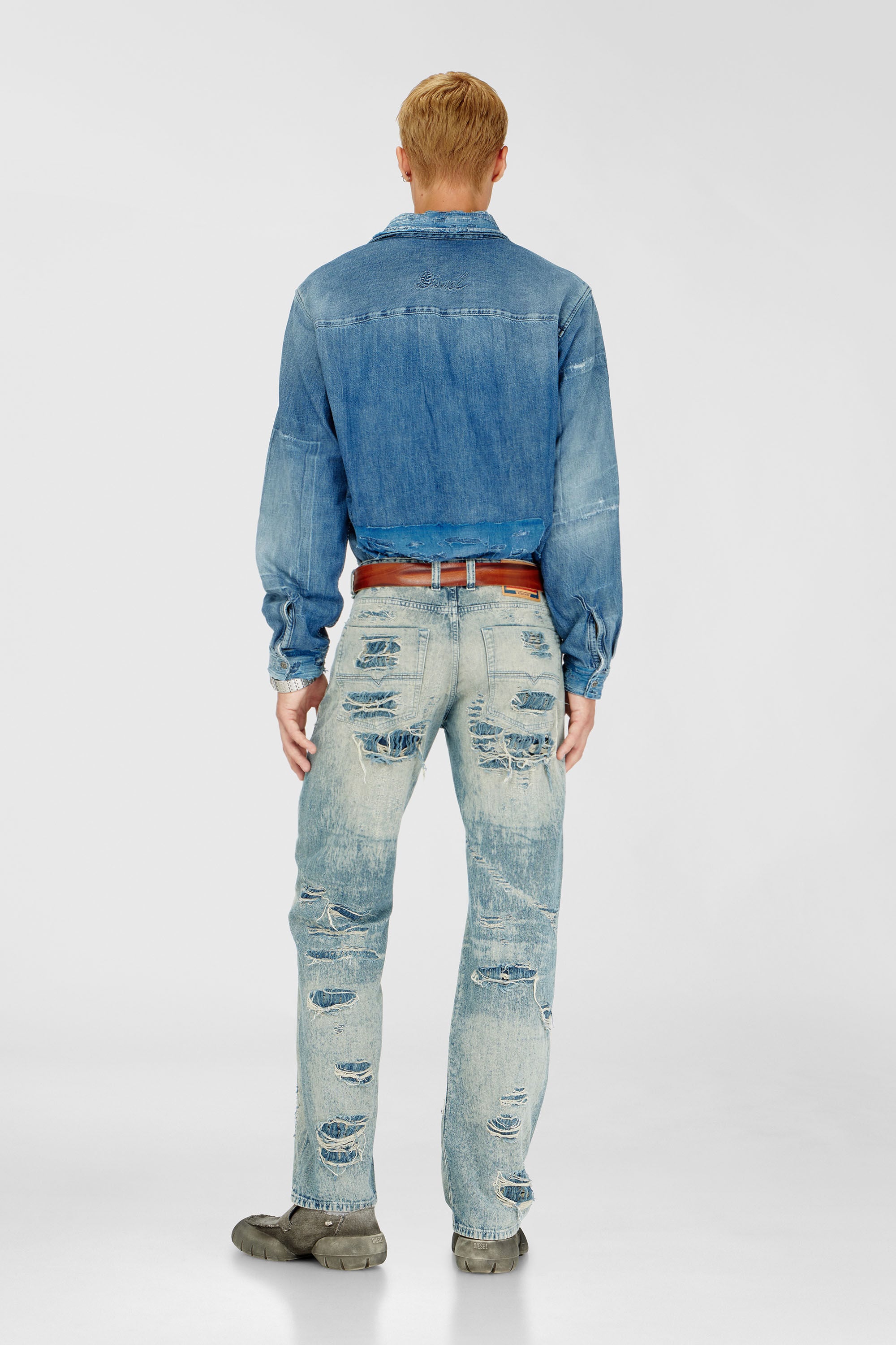 Diesel - Man's Relaxed Jeans 1980 D-Eeper 068YM, Medium blue - 3