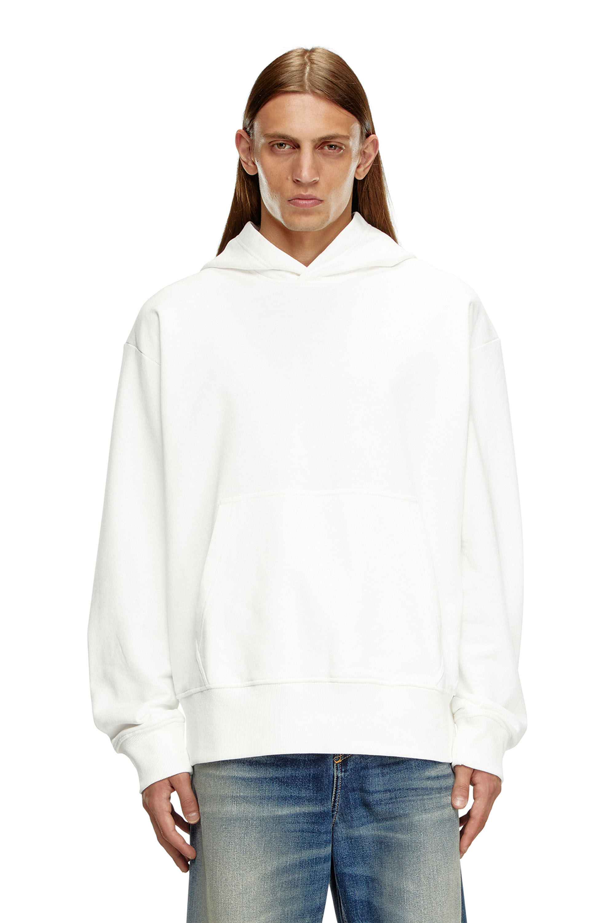 S MACS HOOD MEGOVAL D Men Hoodie with back D logo Diesel