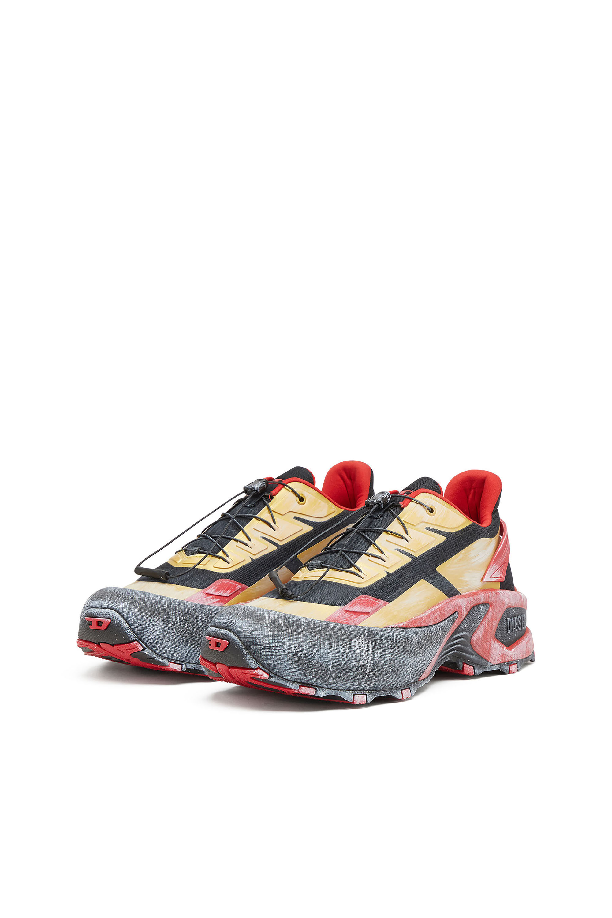 Diesel - D-CAGE RUNNER, Man's D-Cage-Distressed chunky sneakers in ripstop in Multicolor - 7