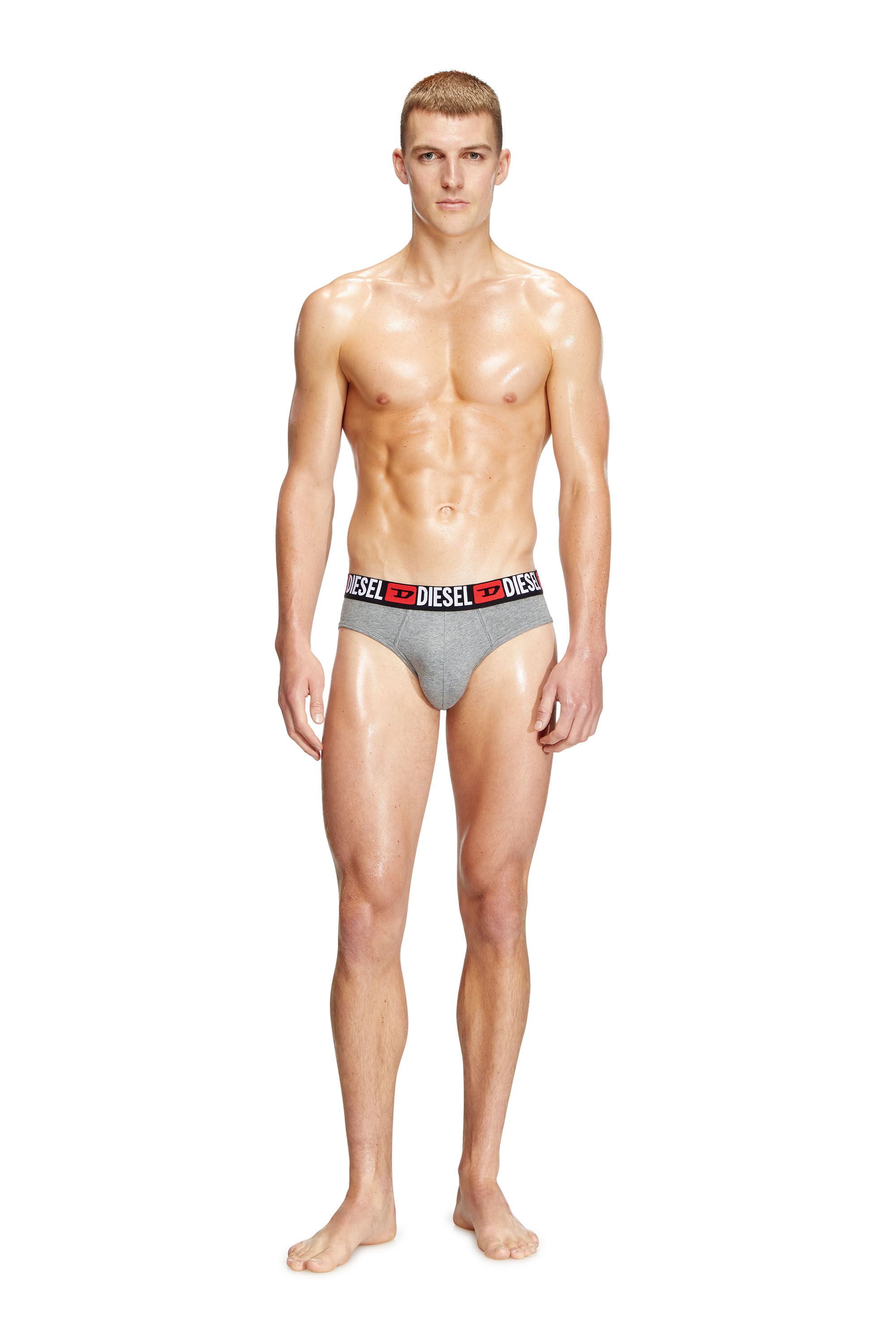 Diesel - UMBR-ANDRETHREEPACK, Man's Three-pack of solid-colour briefs in White/Black - 1