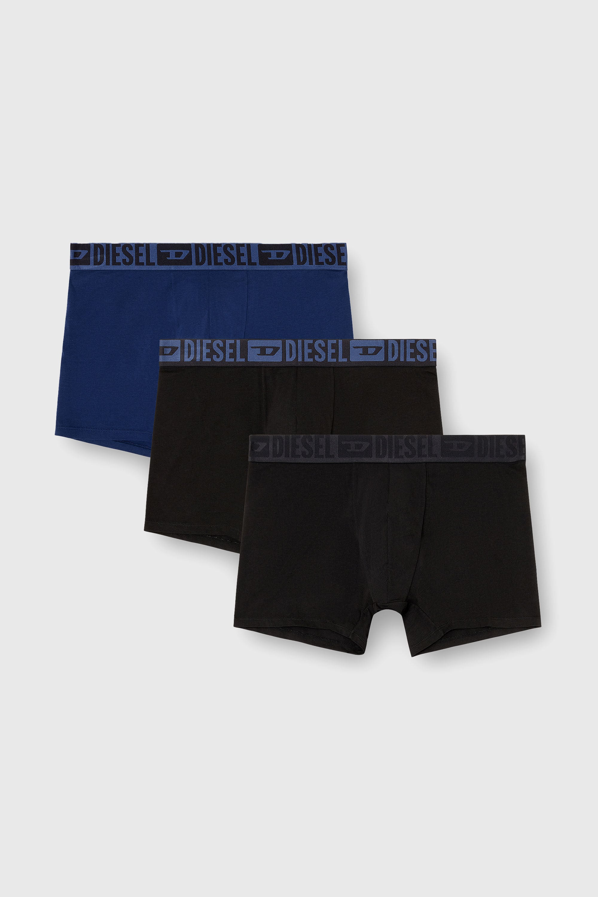 Diesel - SEBASTIAN-D-CORE-3PACK, Man's Three-pack boxer briefs in stretch cotton in Black/Blue - 2