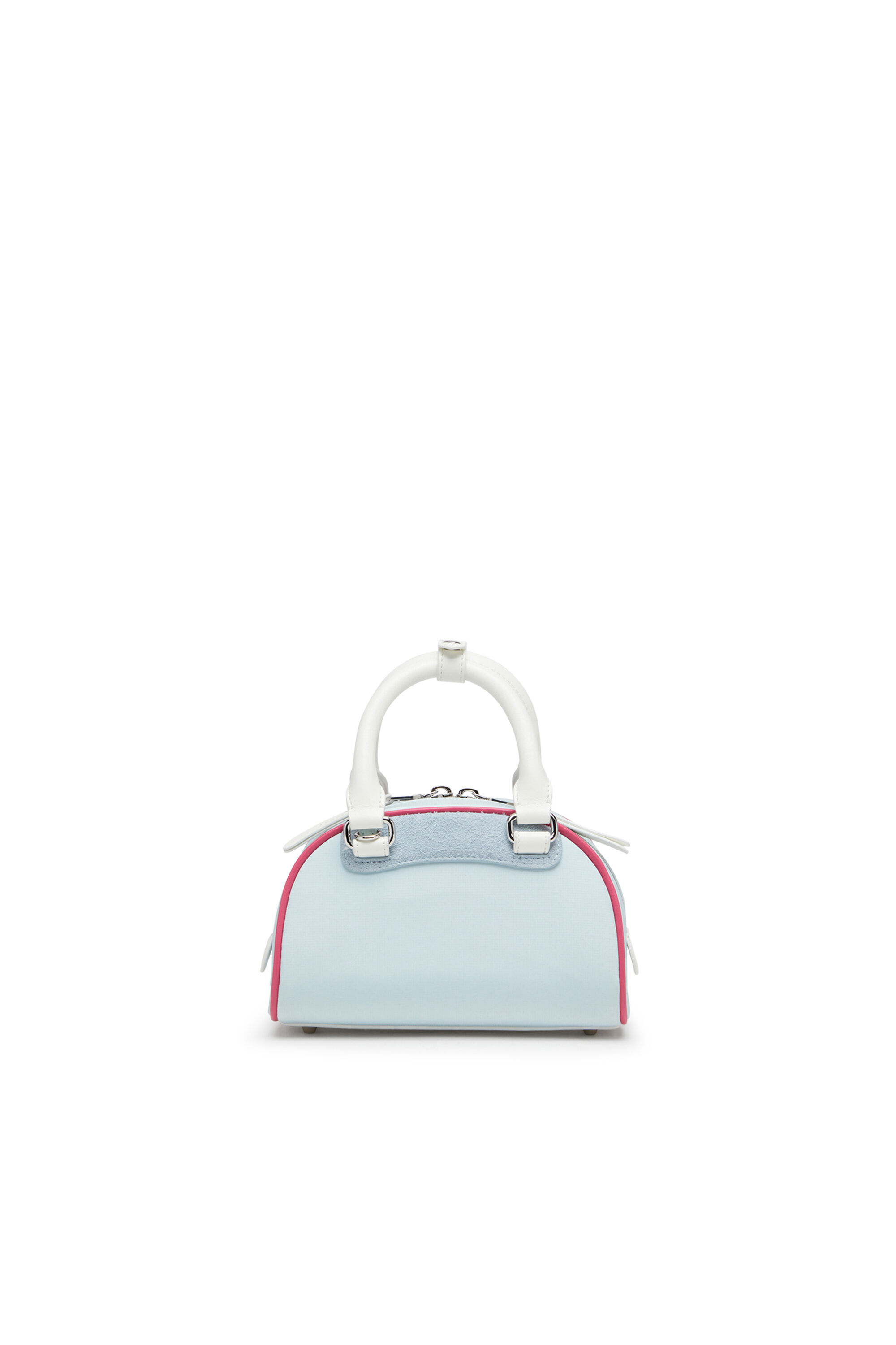 Diesel - 1DR DOME CROSSBODY, Woman's 1DR Dome-Colour-block mini bowling bag in Light Blue - 2