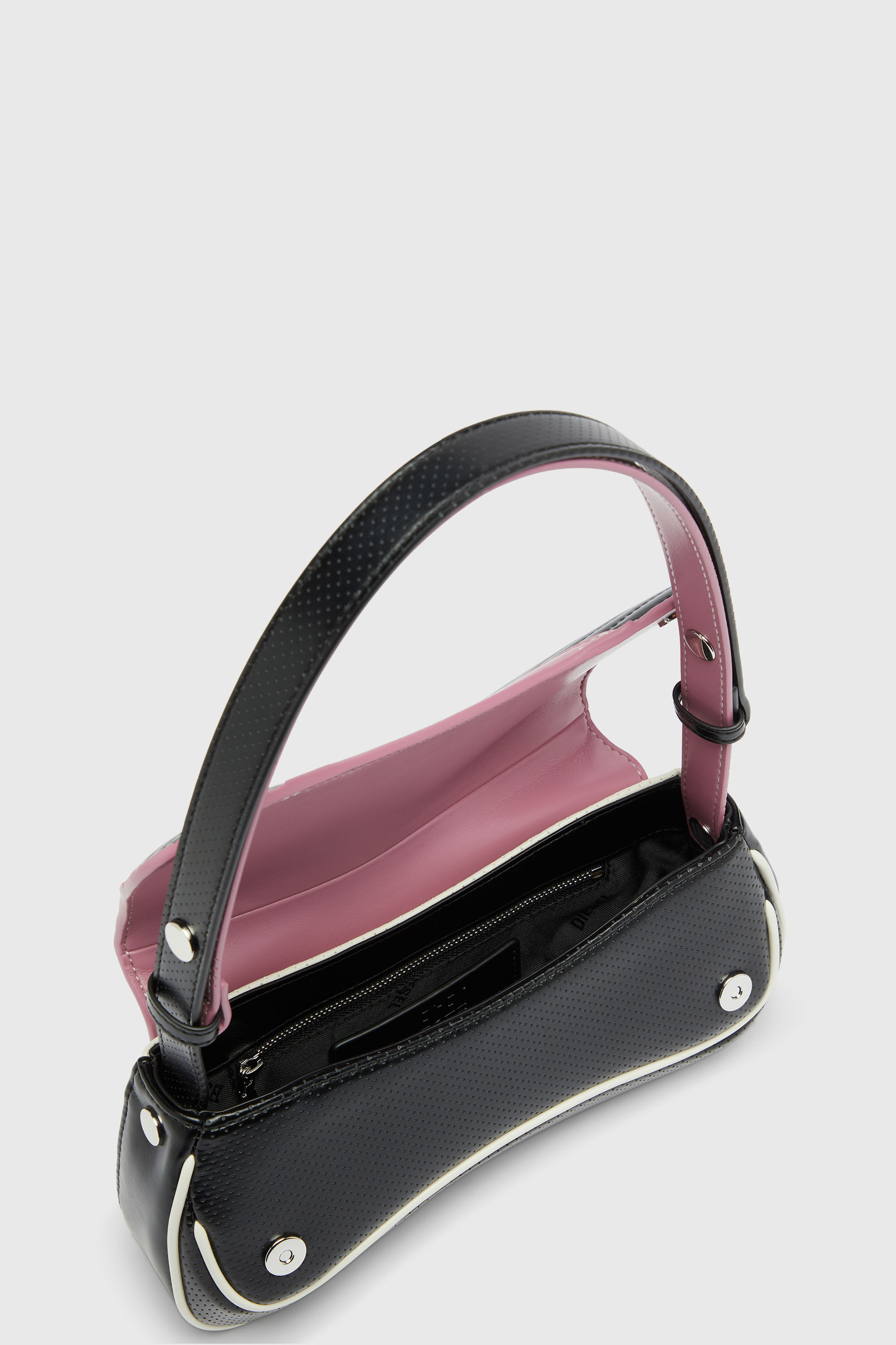 Diesel - PLAY CLUTCH, Woman's Play - Clutch with colour-block design in Black/Pink - 4