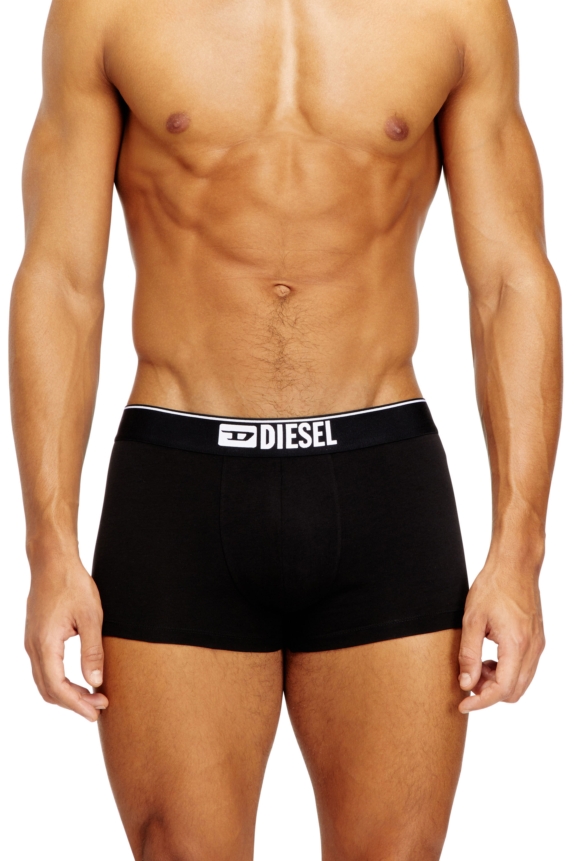 Diesel - DAMIEN-D-BOX-3PACK, Man's 3-pack of stretch cotton boxers with all-over print in Black - 3