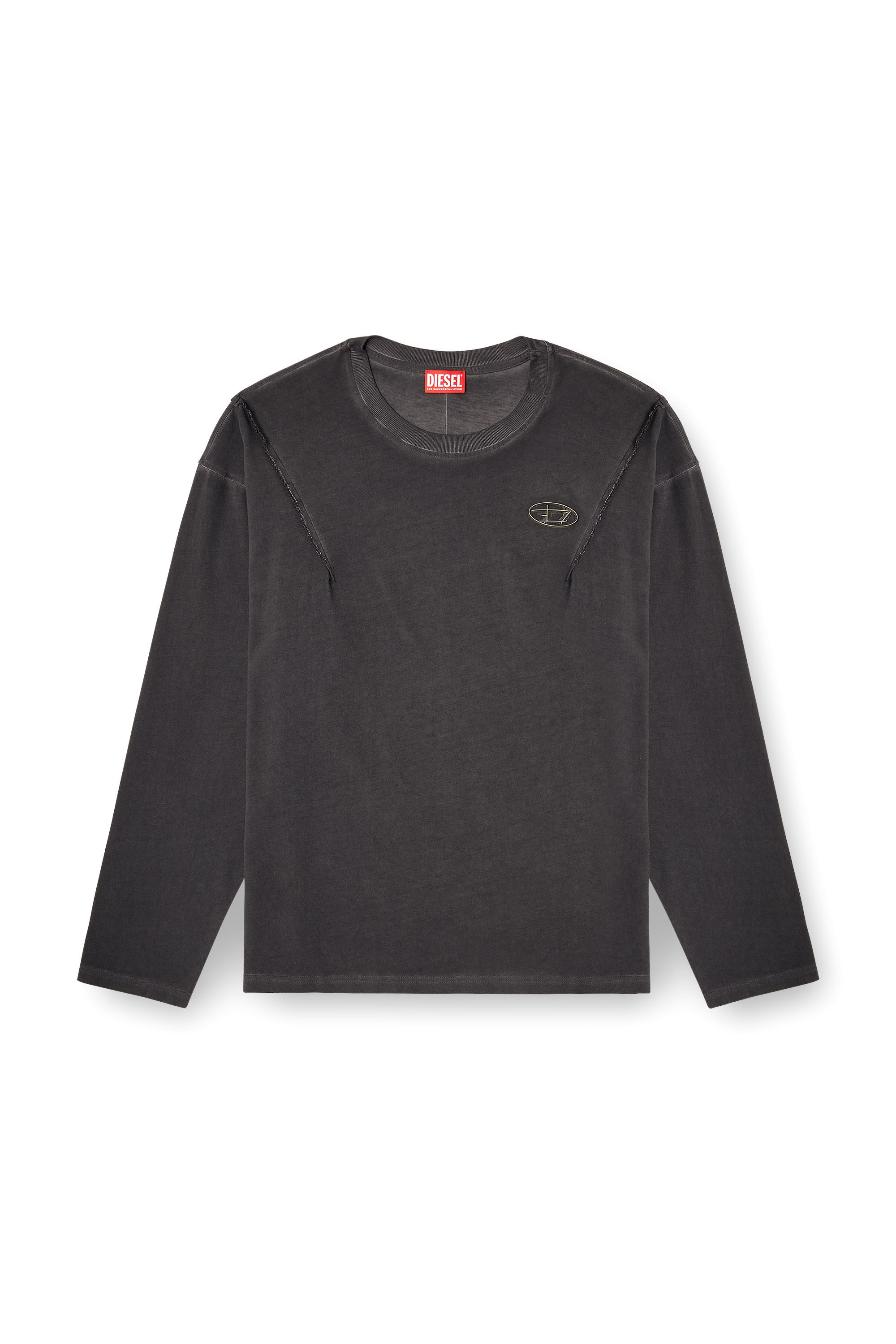 Women's Long-sleeve T-shirt with faded effect | Grey | Diesel