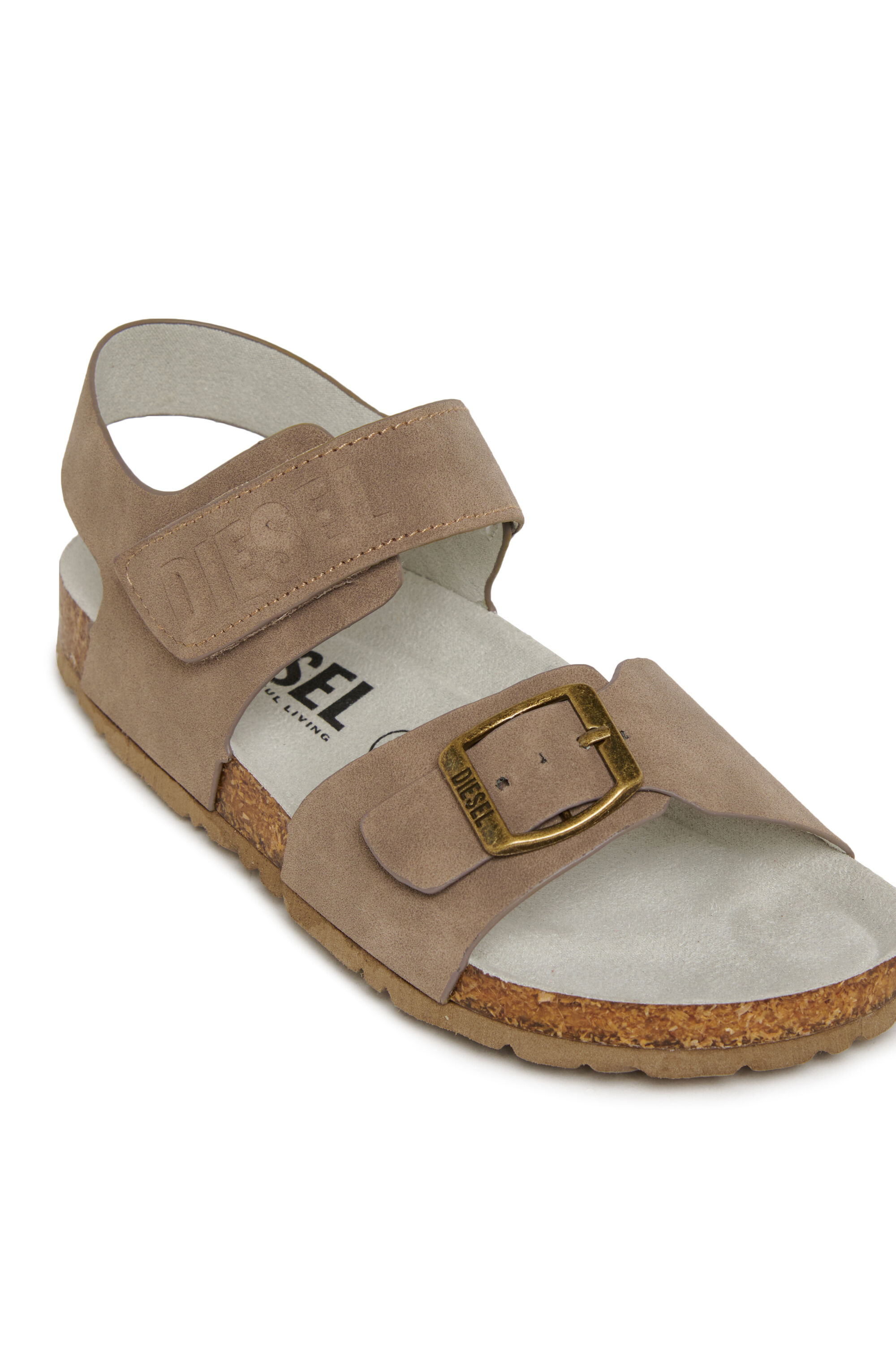 Diesel - D-SAMBRIK, Unisex's D-Sambrik-Fussbet sandals with buckle in Light Brown - 4