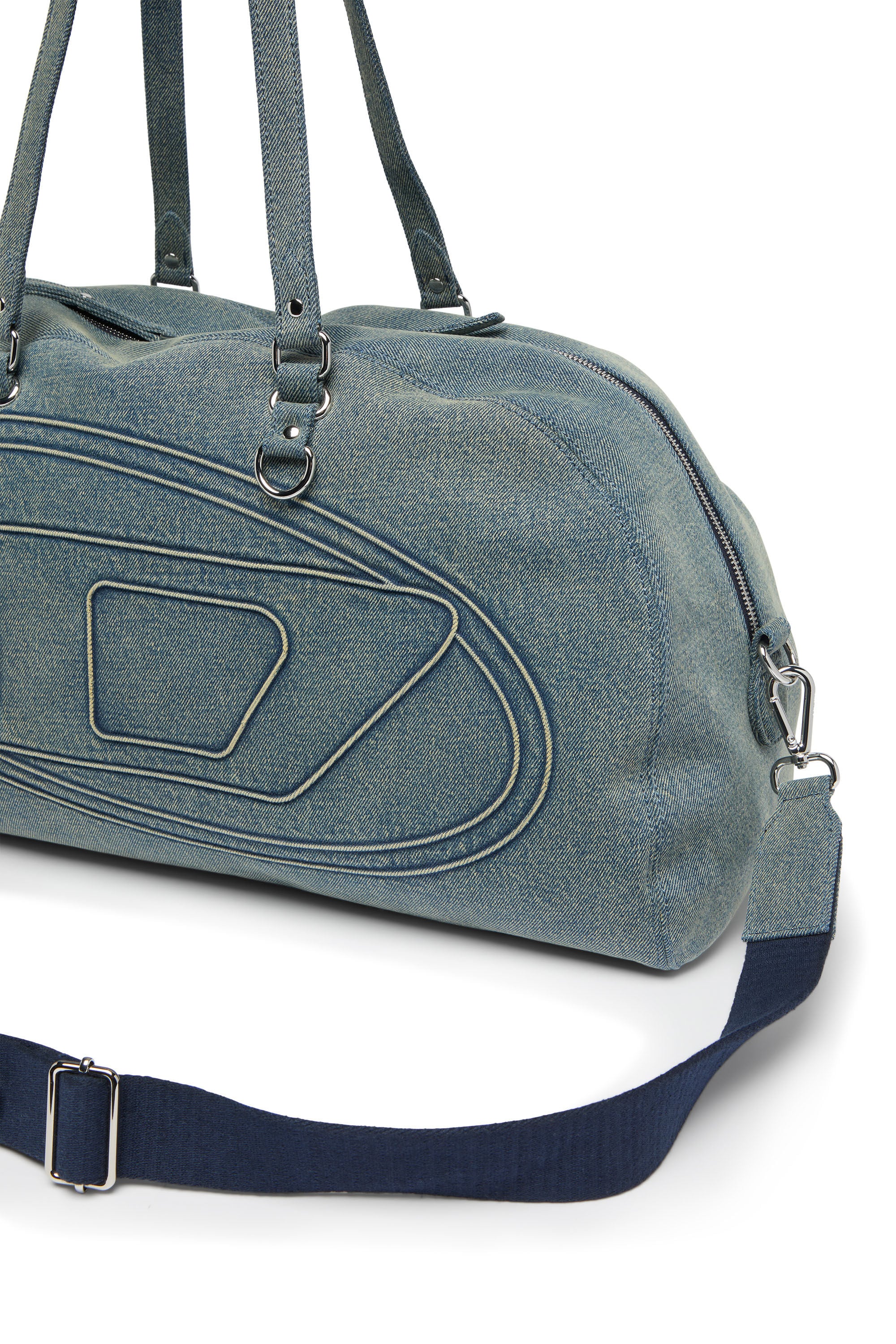 Diesel - 1DR DOME SOFT DUFFLE XL, Unisex's 1DR Dome-Duffle bag in denim with Oval D logo in Light Blue - 6