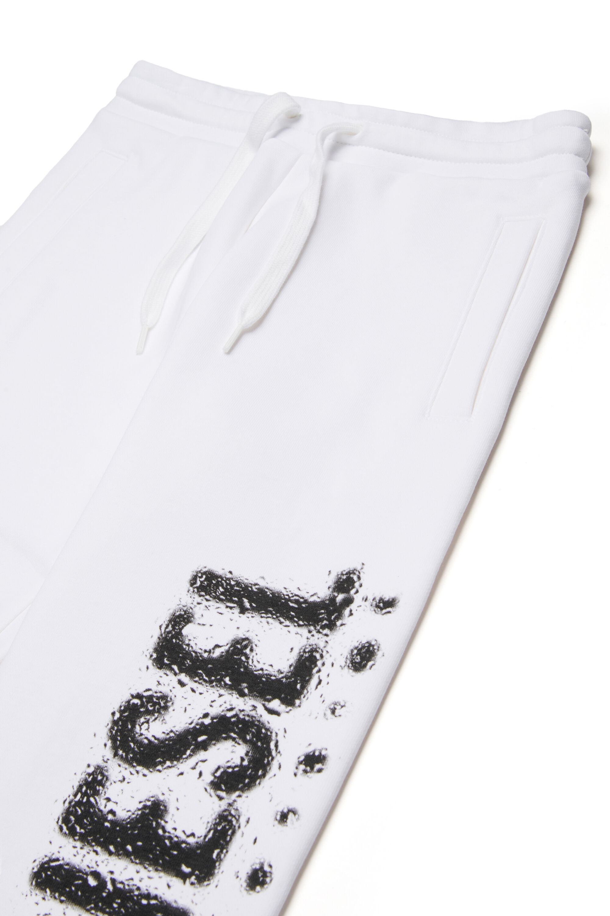 Diesel - PANTLI, Man's Cotton sweatpants with drawstring in White - 3