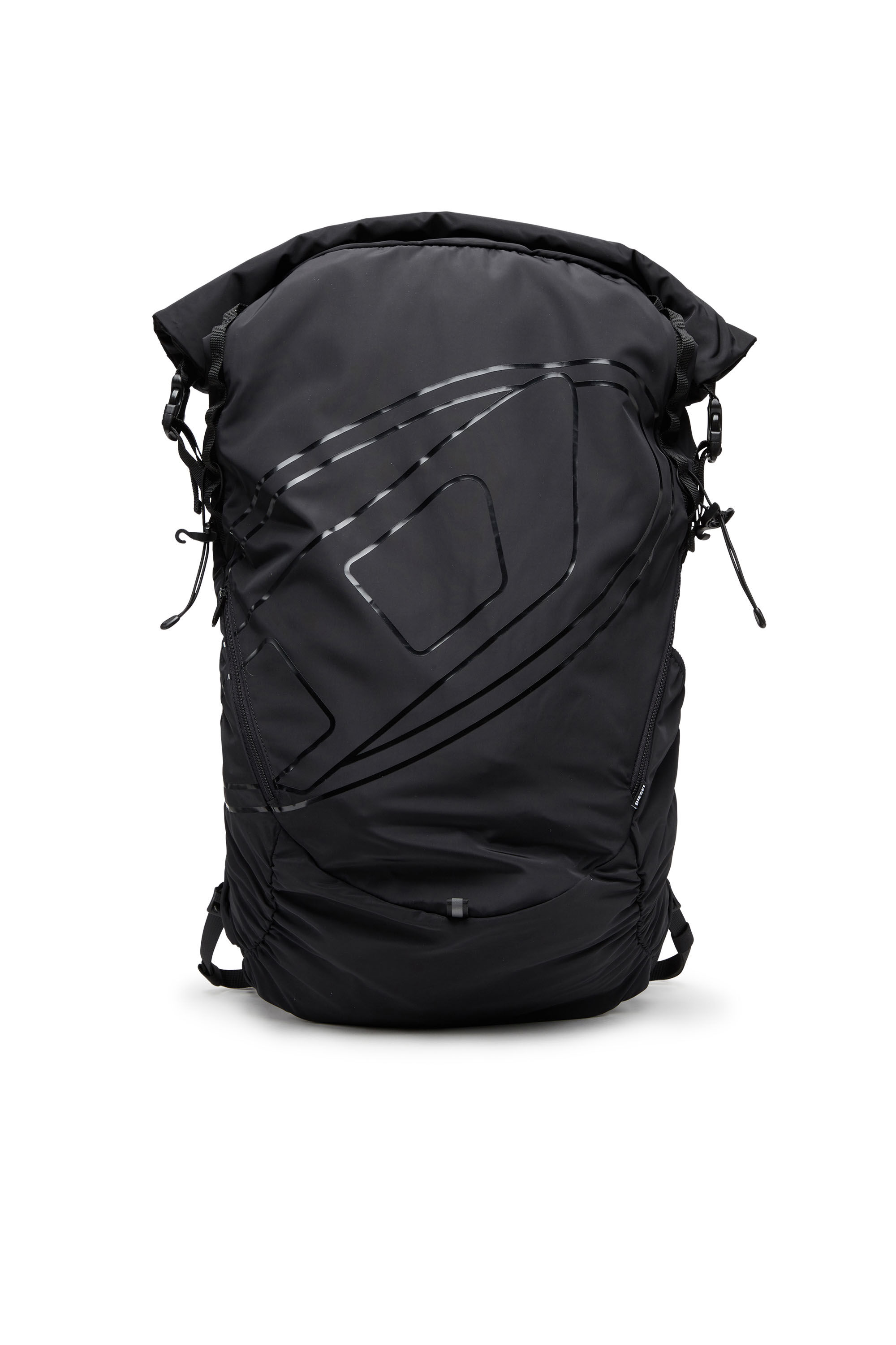Men's Drape-Nylon roll-top backpack | Black | Diesel