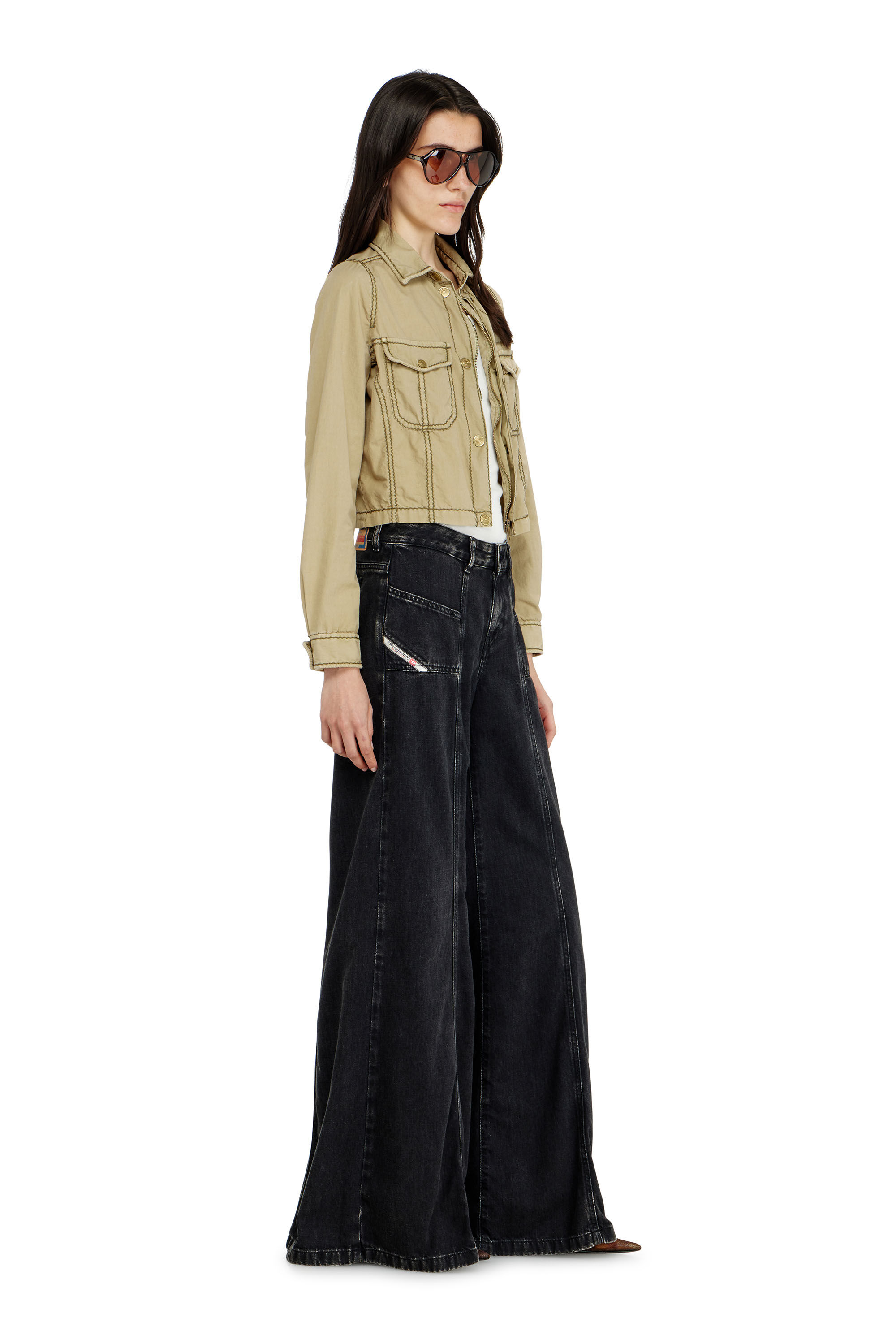 Diesel - Woman's Flare Jeans D-Akii 068HN, Black/Dark grey - 2