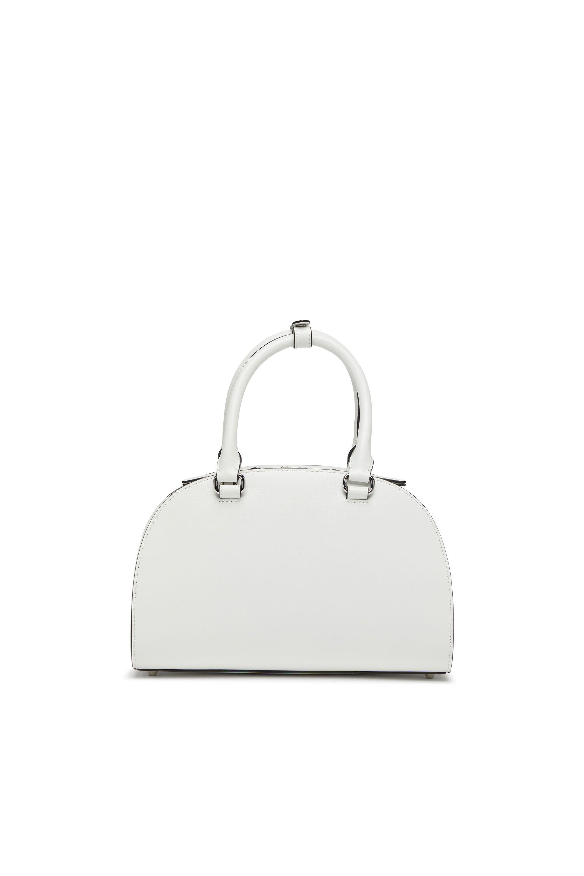 Diesel - 1DR DOME TOP HANDLE, Woman's Leather bowling bag in White - 3