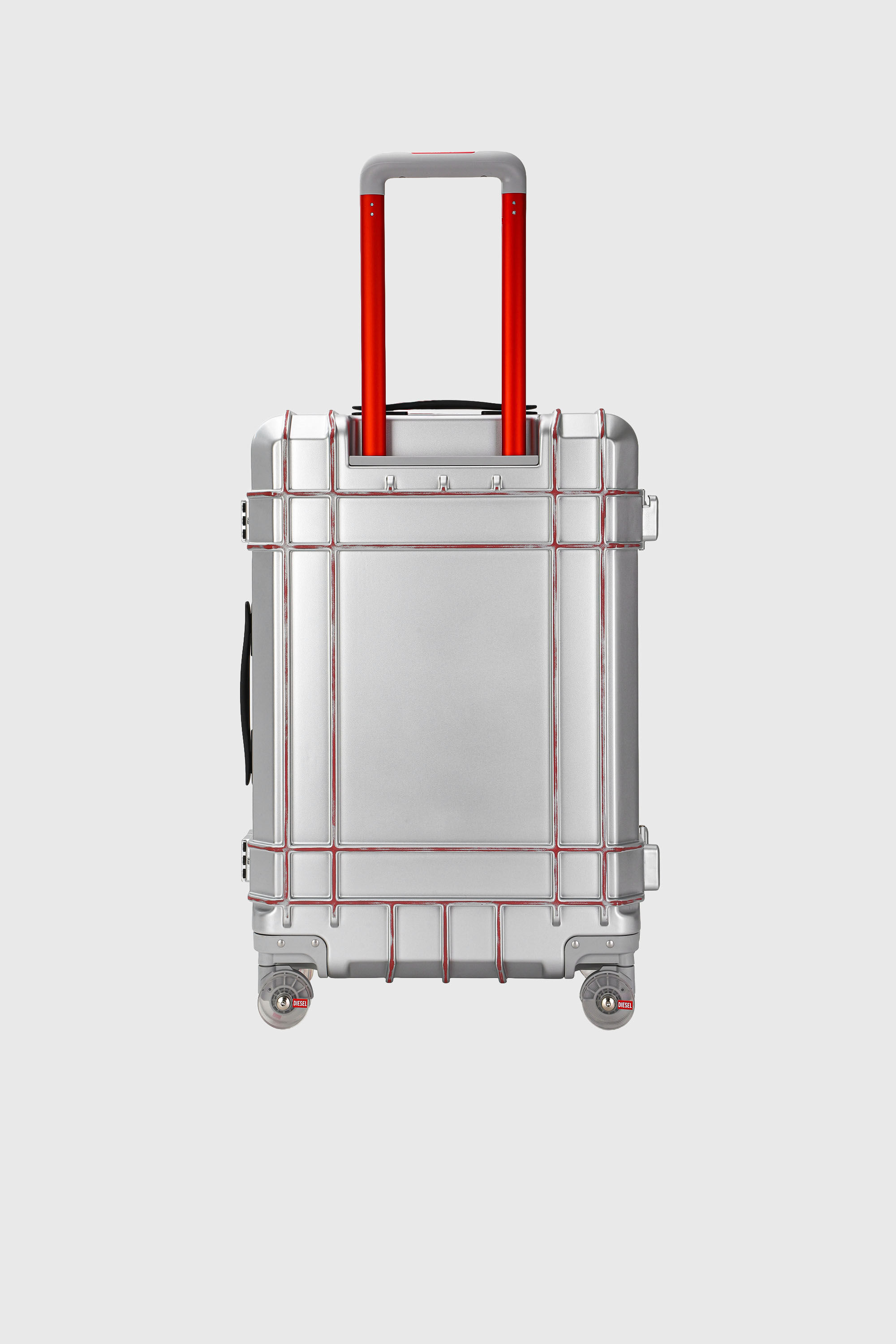 Diesel - DIESEL PC STRONG IMAGE TROLLEY- DSL003, Unisex's Rugged suitcase size M in Silver - 2