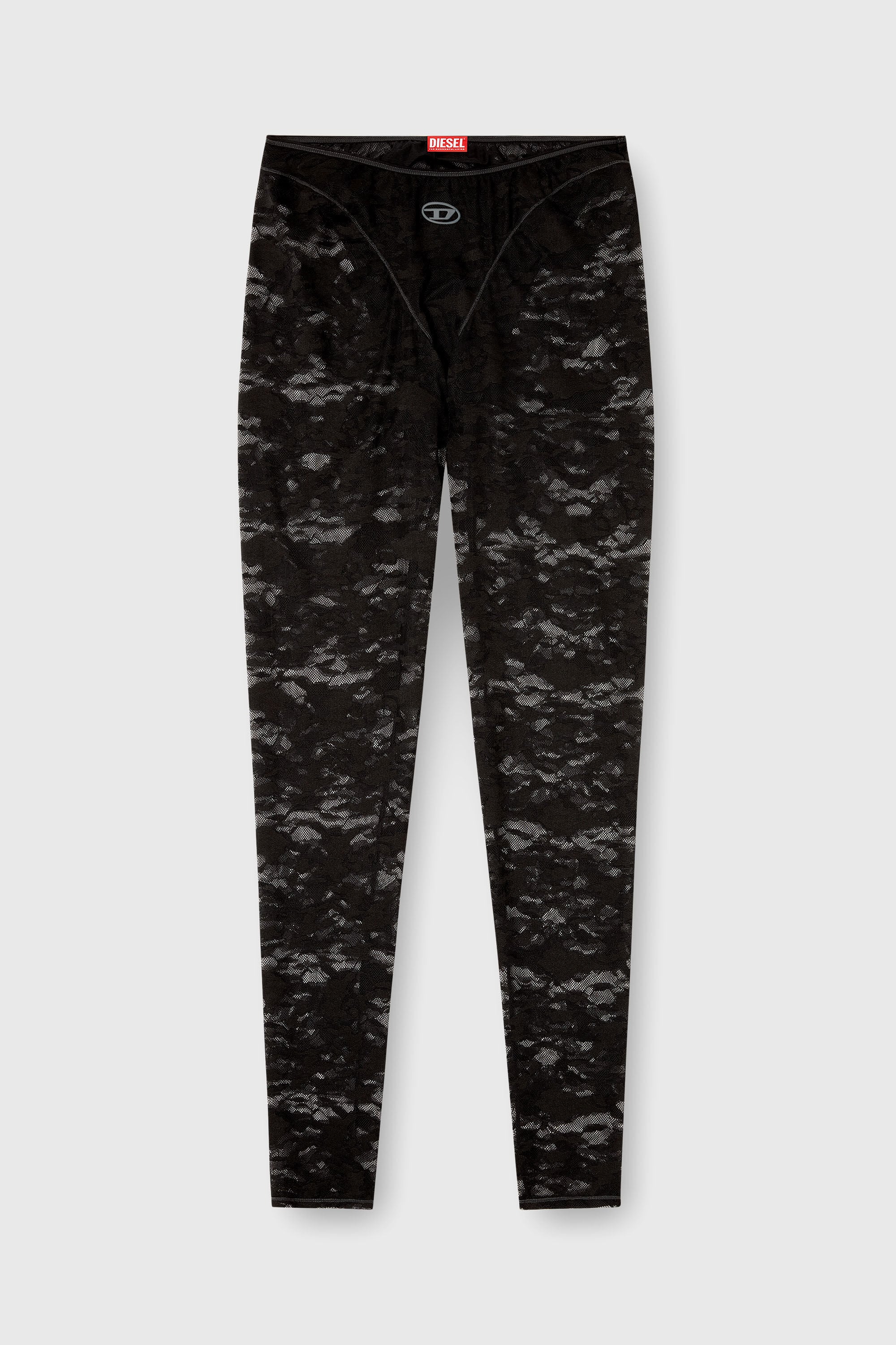 Diesel - CLAIRE-UTLT, Woman's Camo lace leggings in Black - 2