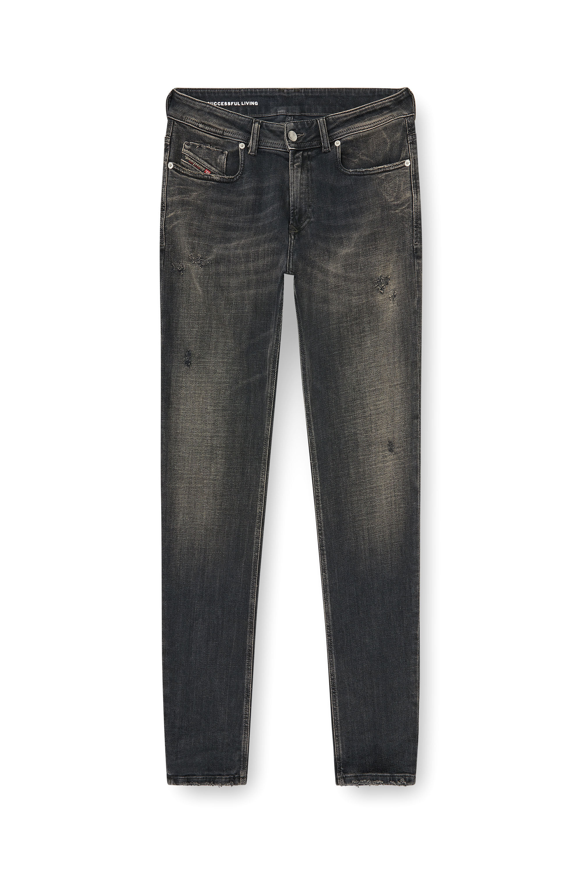 Diesel - Man's Skinny Jeans 1979 Sleenker 09P77, Black/Dark grey - 6
