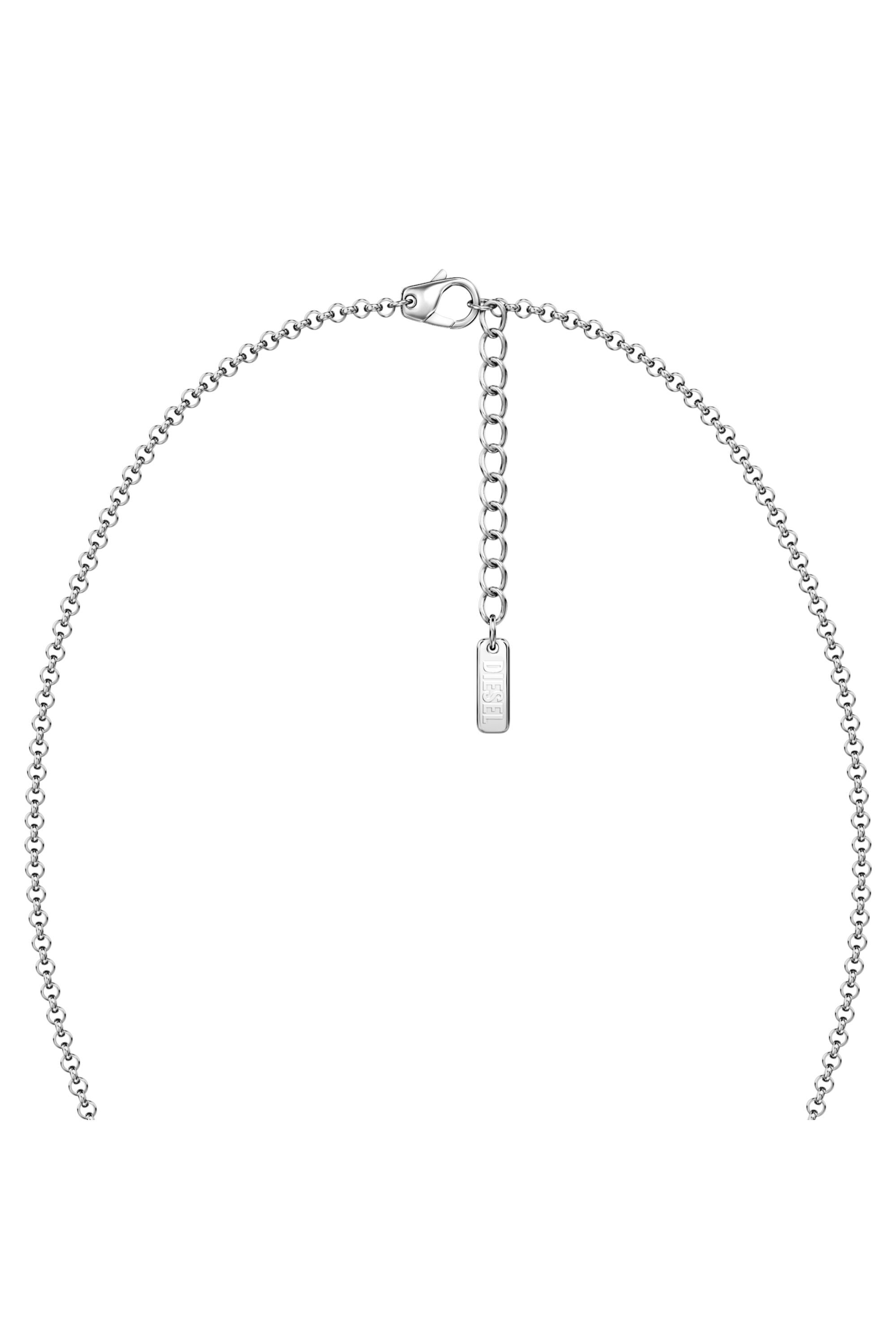 Diesel - DX1727040, Unisex's Stainless Steel Band Necklace in Silver - 3