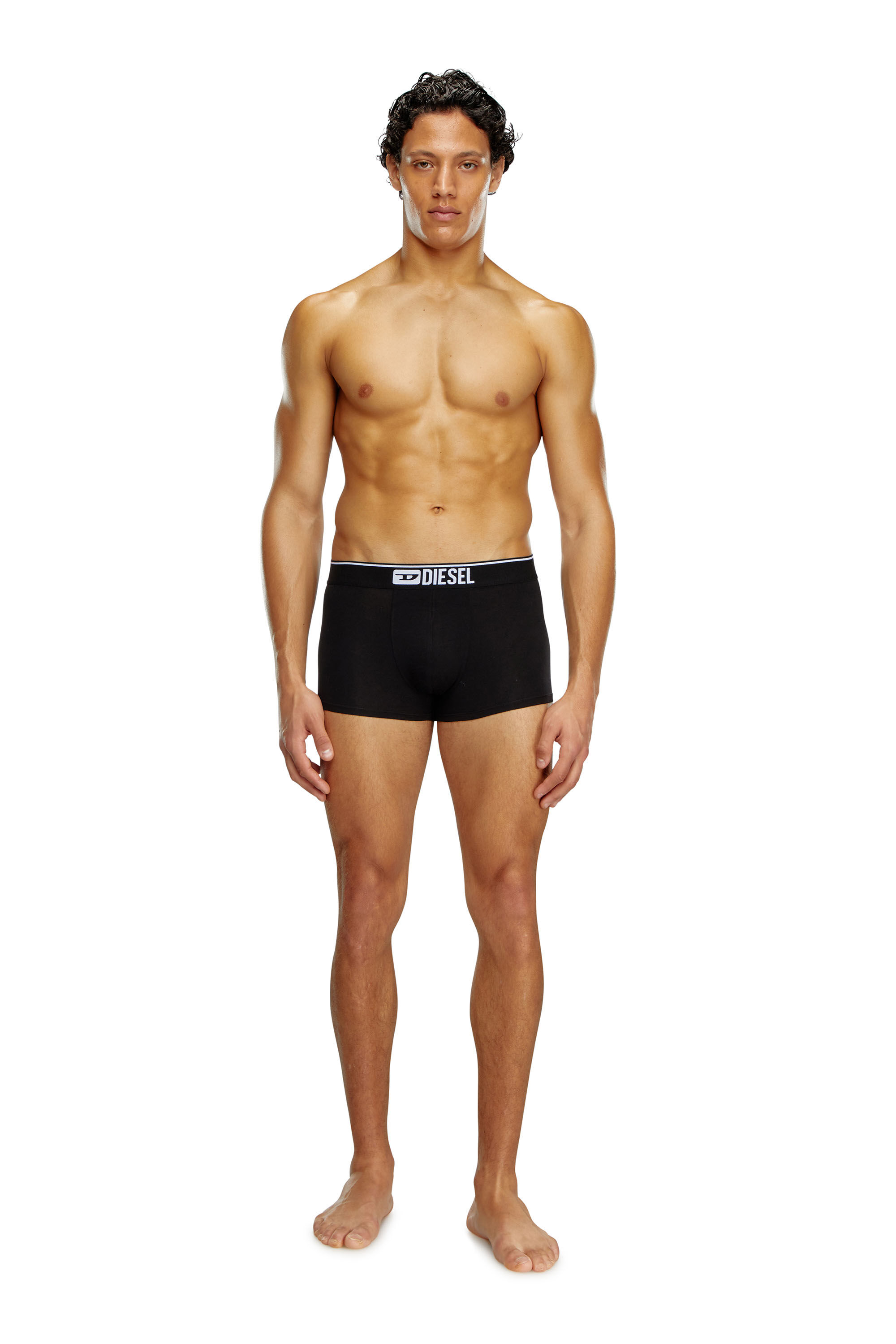 Diesel - UMBX-DAMIENTHREEPACK, Man's Three-pack of plain boxer in Black - 1