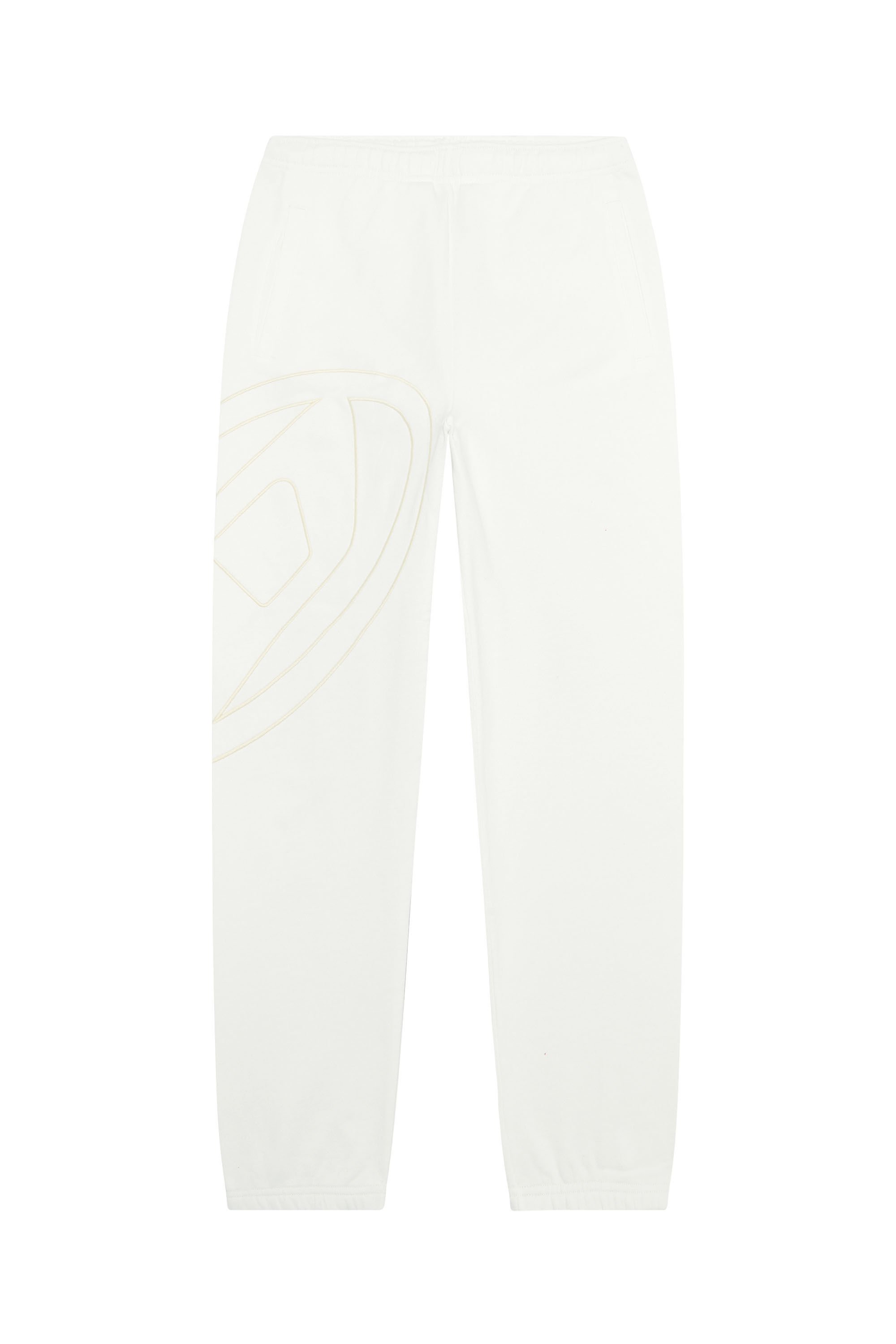 Diesel - P-MARKY-MEGOVAL, Man Sweatpants with maxi D logo in White - Image 2