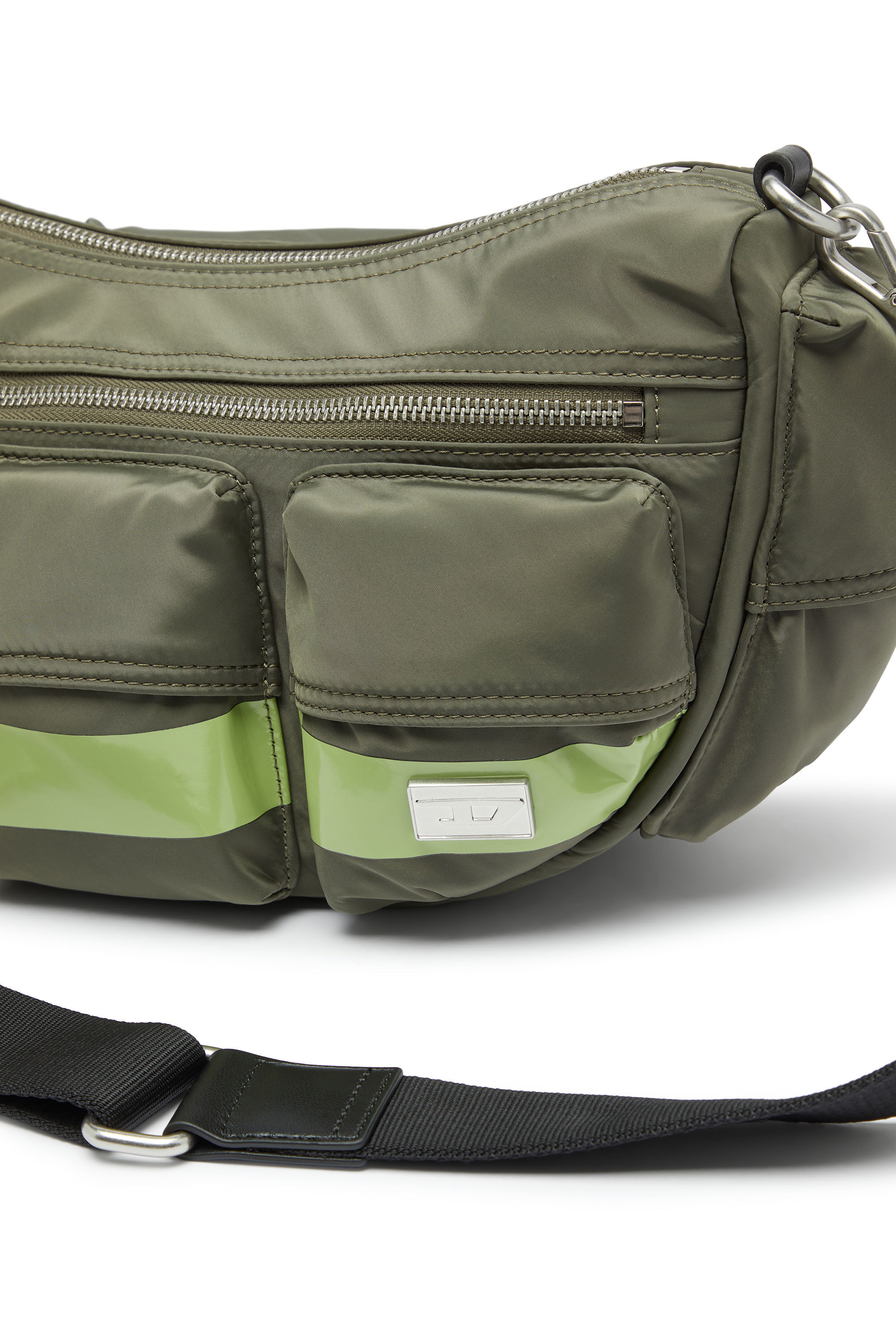 Diesel - MULTI-PKTS SHOULDER BAG X, Unisex's Multi-Pkts - Shoulder bag with color-block design in Green/Yellow - 5