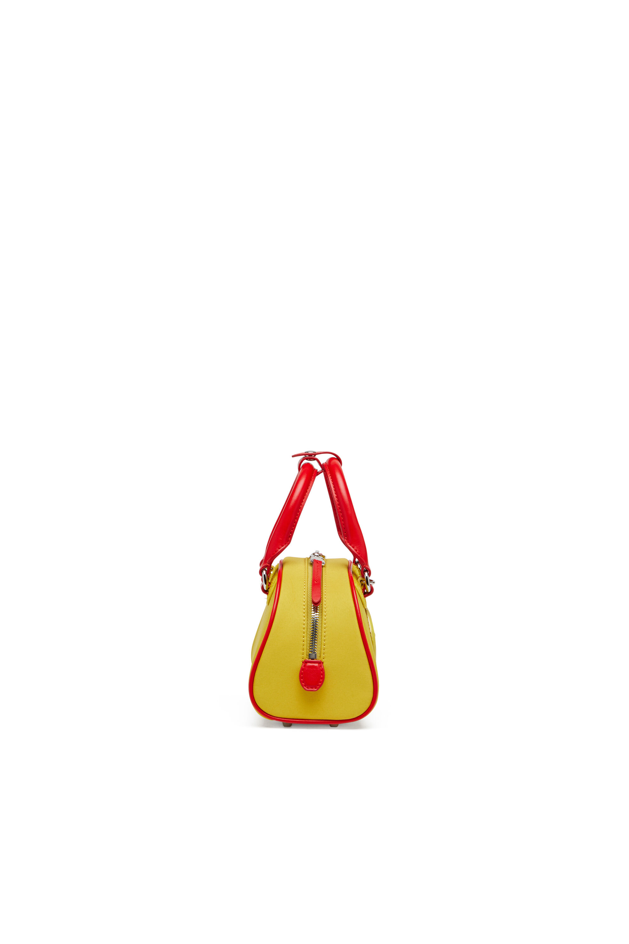 Diesel - 1DR DOME CROSSBODY, Woman's Colour-block mini bowling bag in Yellow - 4